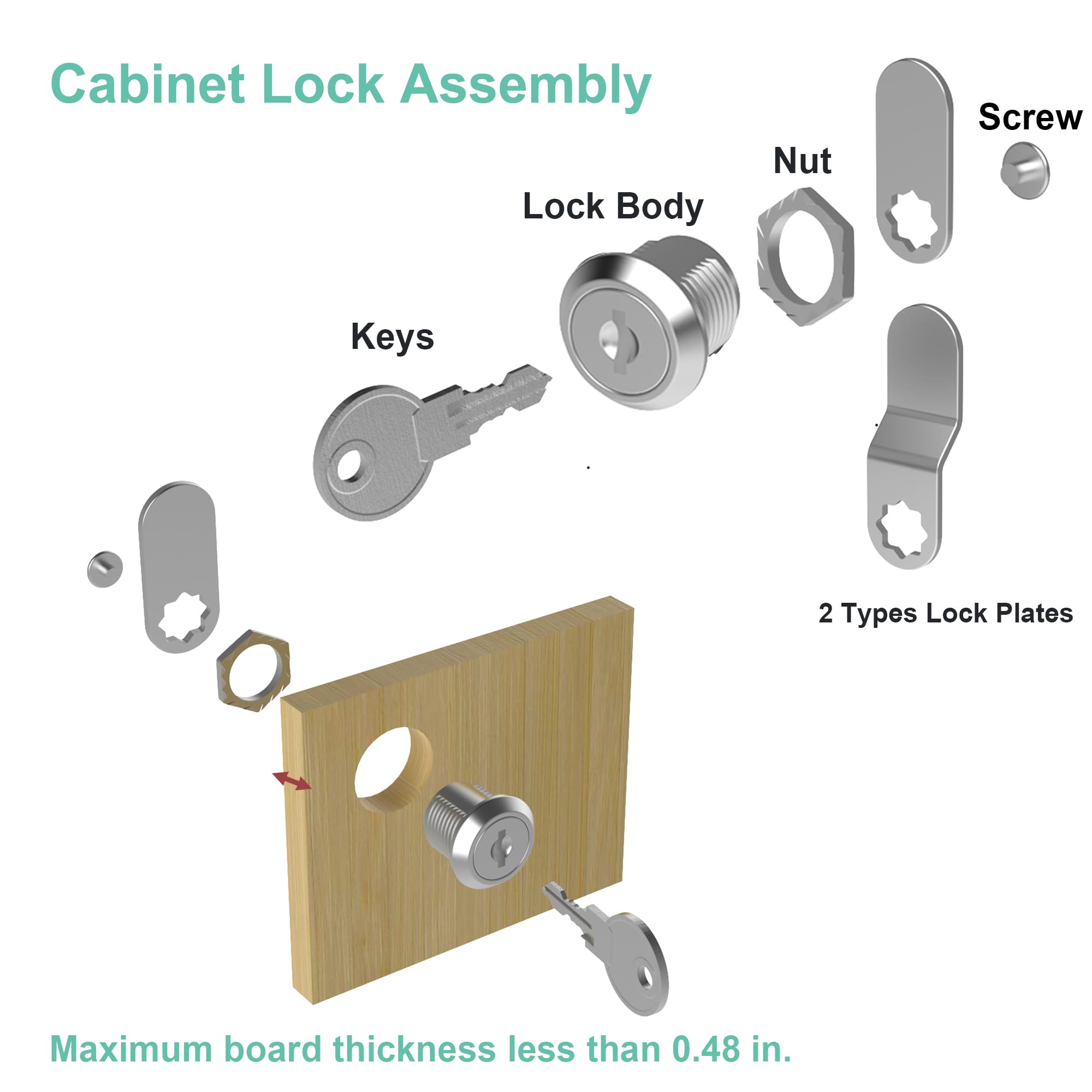 AKSCYZM LAK0730K099 Cabinet-Latches - View #6