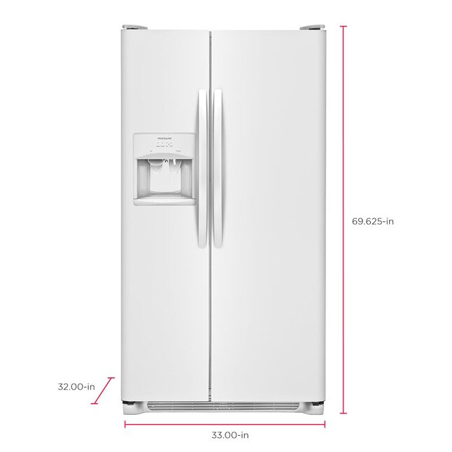 Frigidaire 22-cu ft Side-by-Side Refrigerator with Ice Maker (White) at  Lowes.com