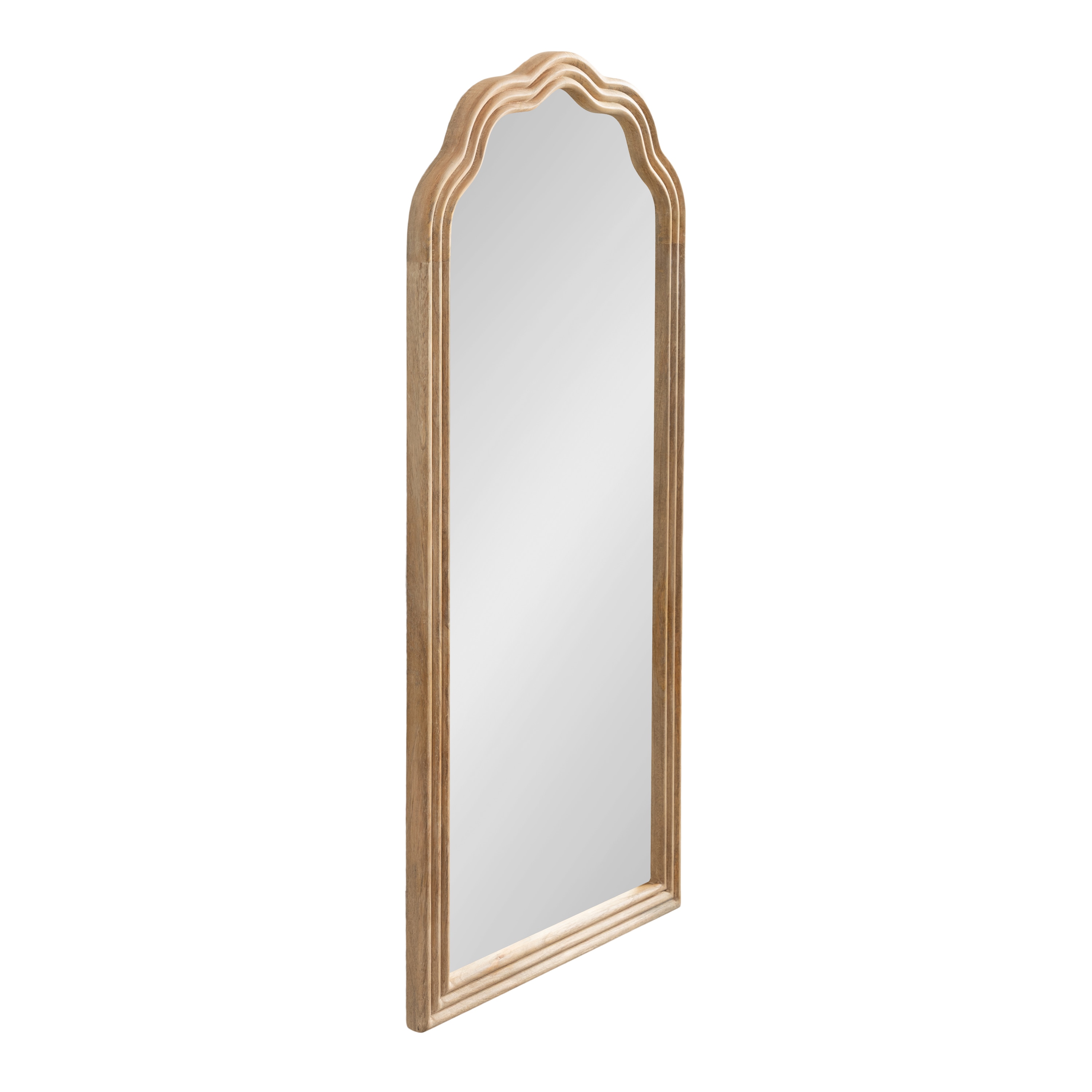 Kate and Laurel - Faraday Wavy Arch Wood Mirror