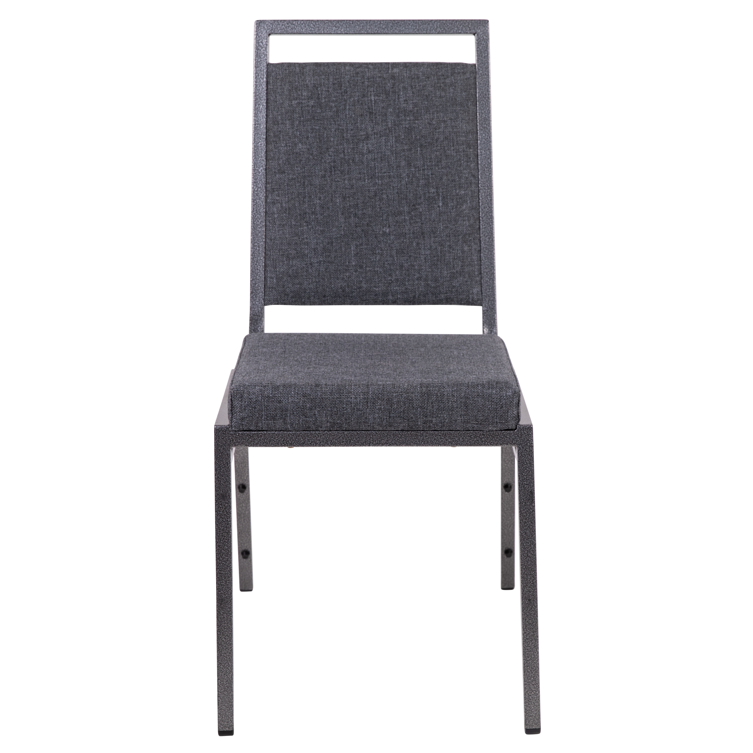 Dark Gray Fabric and Steel Stacking Banquet Chair