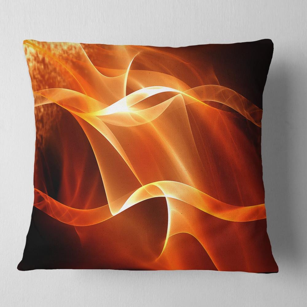 Designart CU13040-18-18 18-in x 18-in Orange Indoor Decorative Pillow