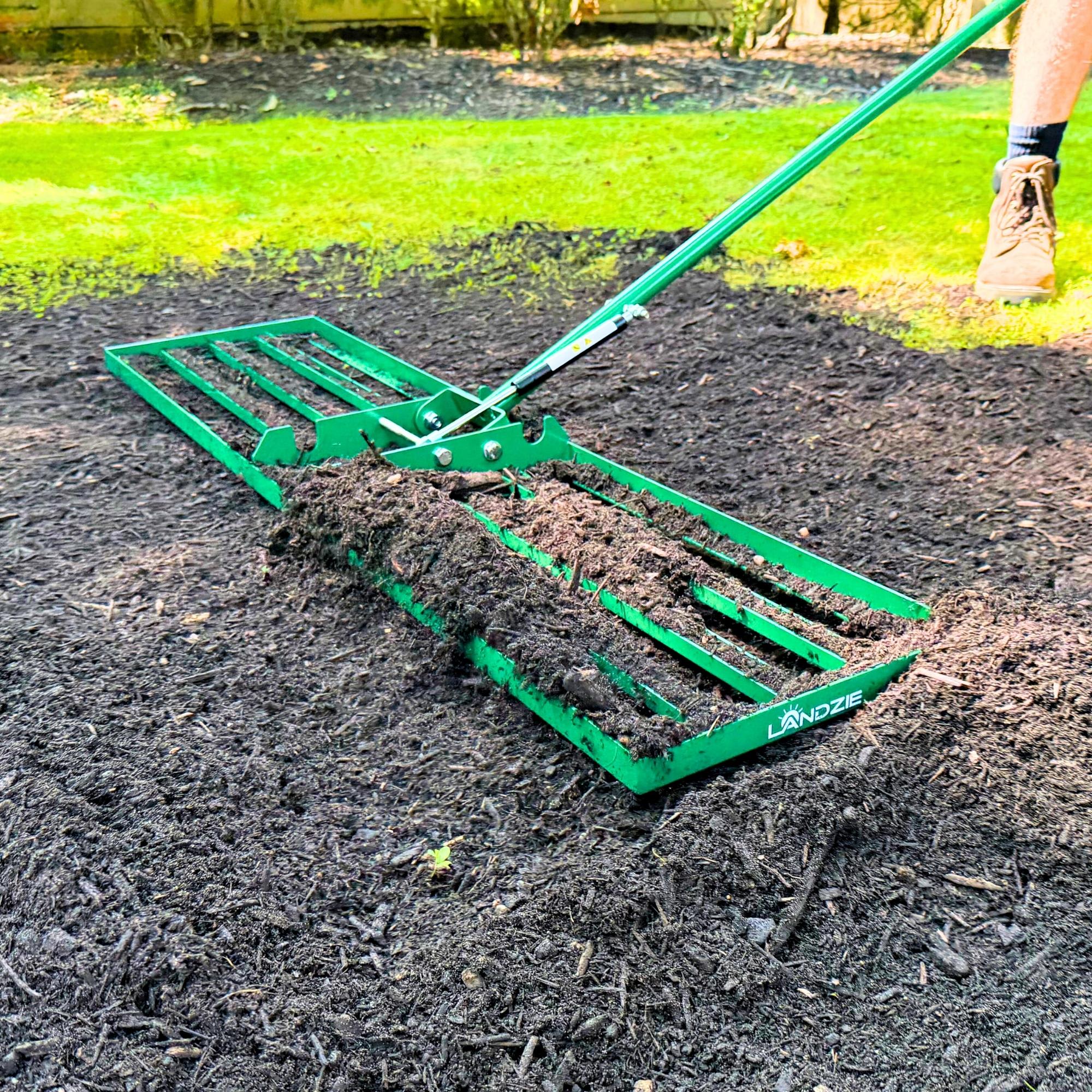 LANDZIE L-LVL-PNM-148 AeroLeveler  Patented 48 inch Wide Pneumatic Lawn Level - Thumbnail