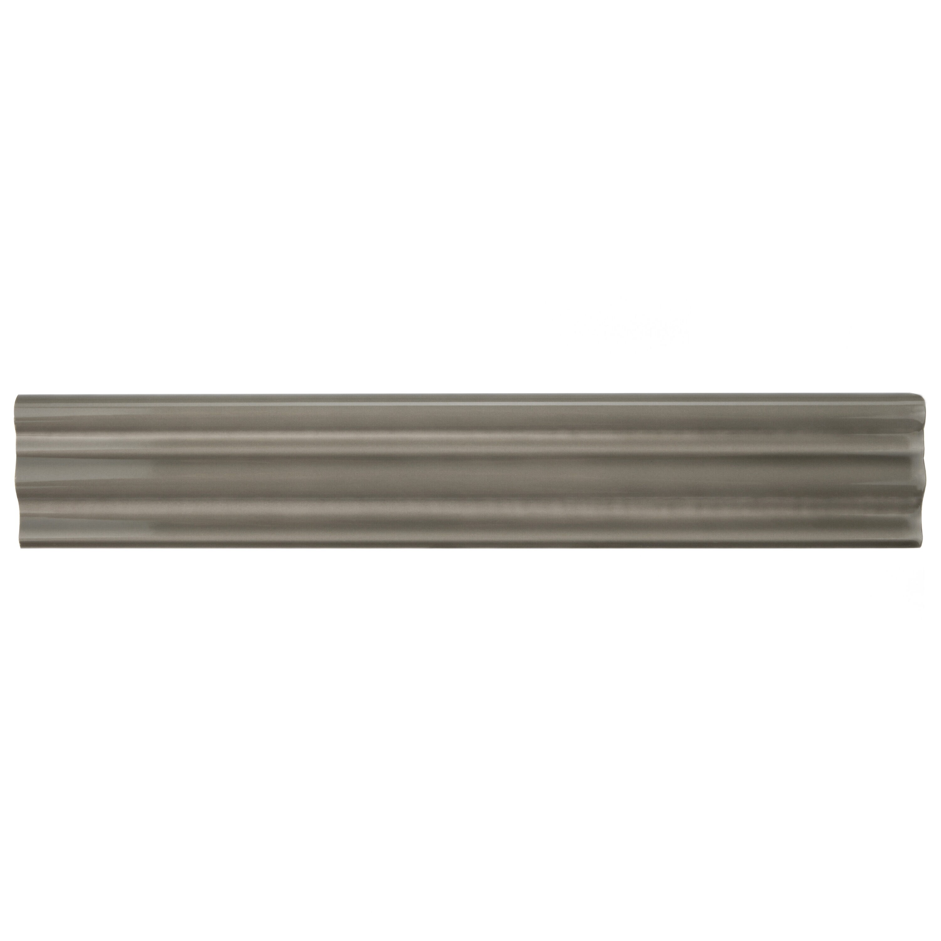 Affinity Tile WNU36CGM Chester Chair Rail Grey 2-in x 12-in Glossy Ceramic Chair rail Tile ( 0.85-sq ft / Carton ) 5 -Pack