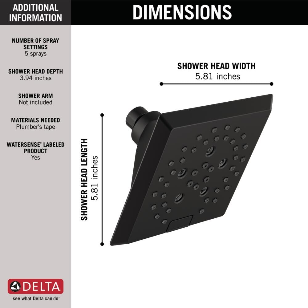Delta 52664-BL Fixed-Showerhead - View #2