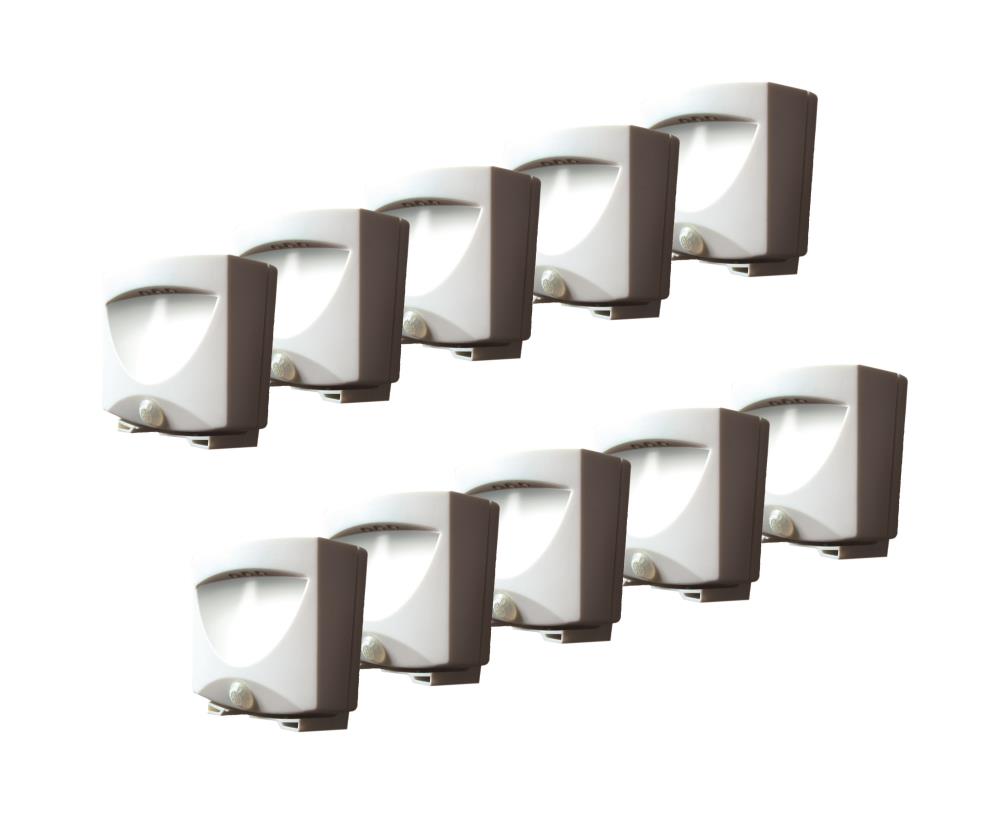 MAXSA Innovations 41041 10 -Pack MAXSA White LED Motion Sensor Auto On/Off Night Light