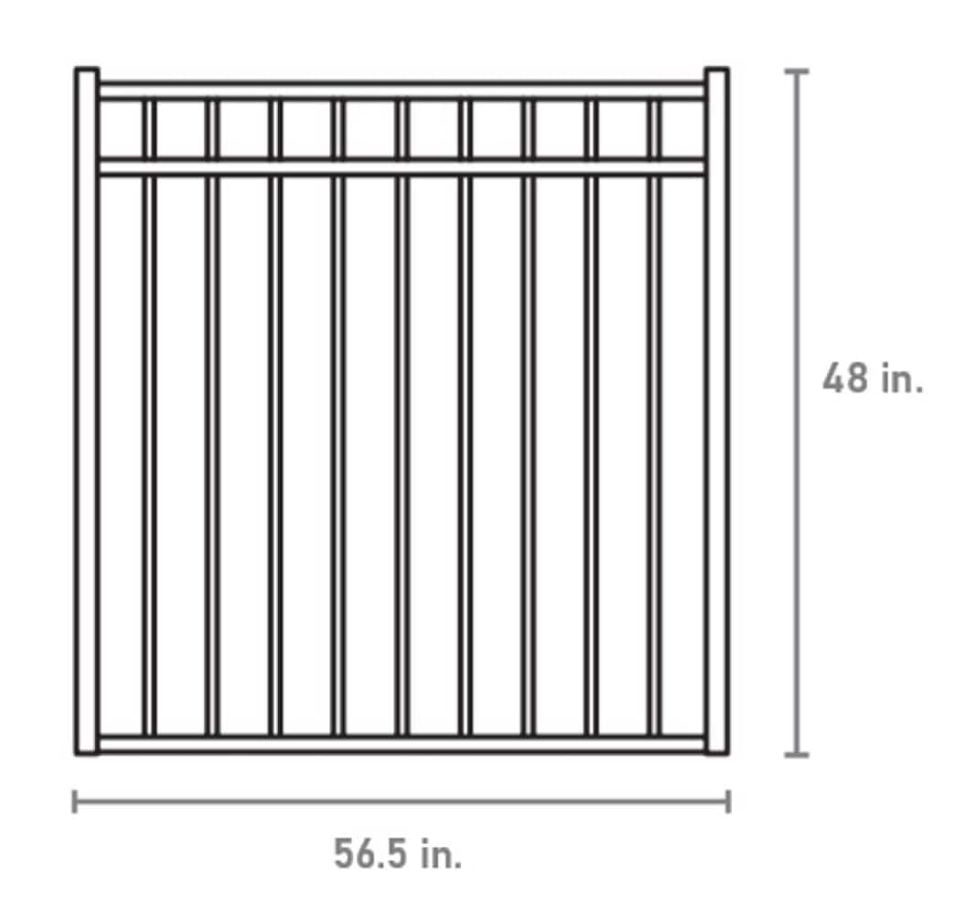 Fortress Building Products Athens 4-ft H x 5-ft W Gloss Black Powder ...