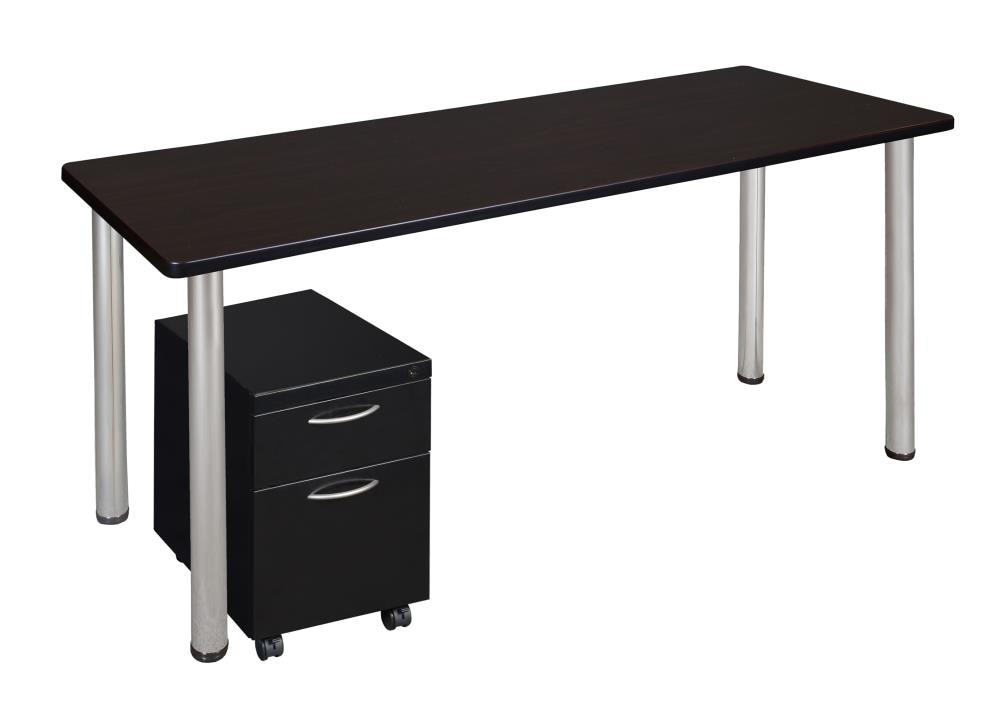 Regency MTSPM6024MWBPCM Kee Desking 24-in Brown Modern/Contemporary 2-person Desk