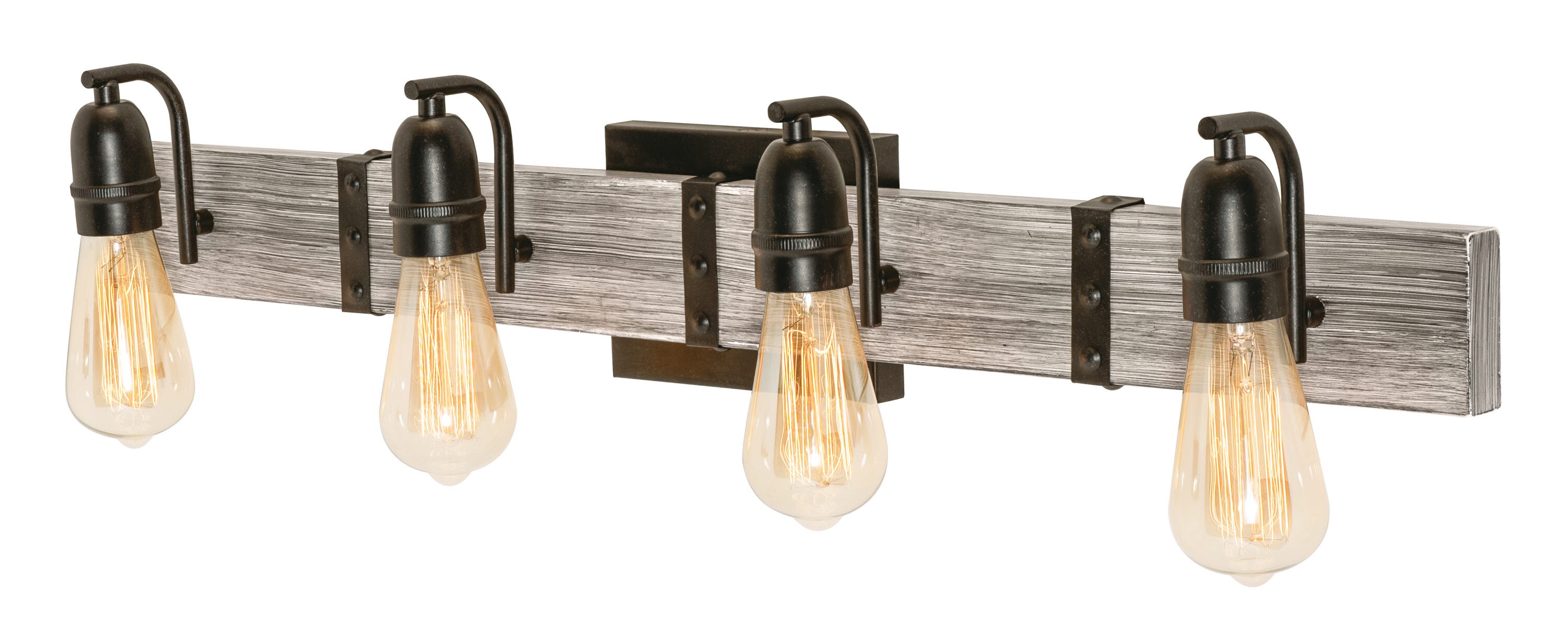 AFX NOAV3208MBDG Noah 32-in 4 -Light Distressed Gray Modern/contemporary Vanity light
