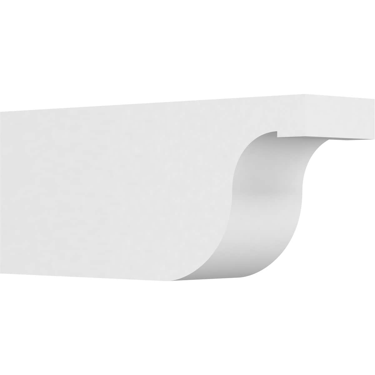 Ekena Millwork RFTP06X10X24DEL Standard Del Monte 6-in X 10-in X 24-in White PVC Rafter tail