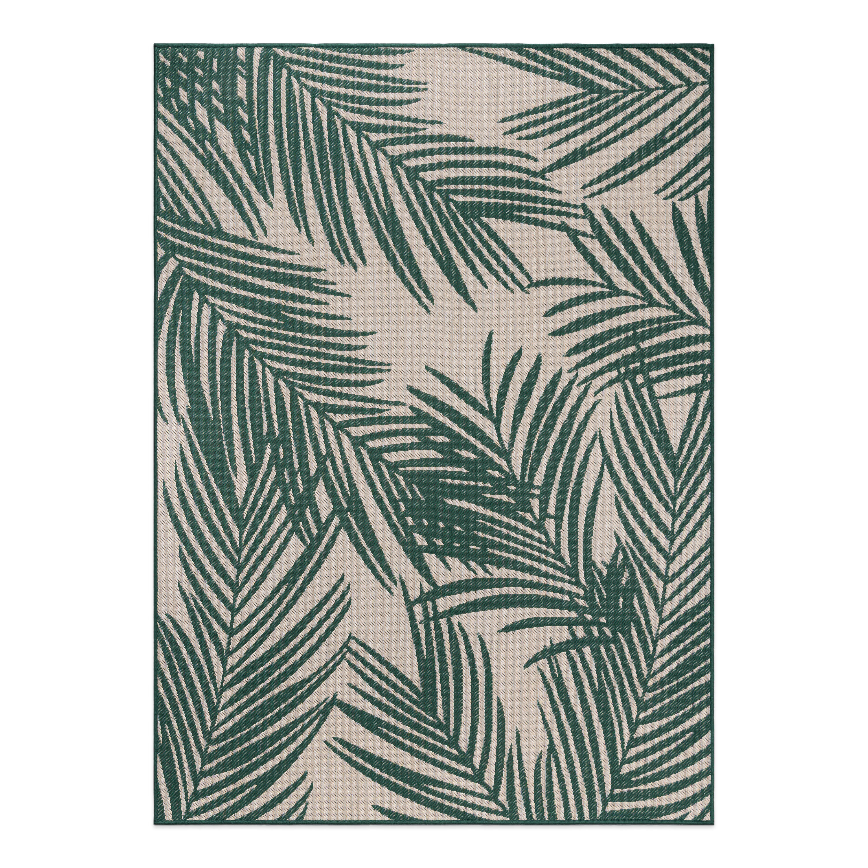 World Rug Gallery 117GREEN8X10 Summer 8 x 10 (ft) Loomed Polypropylene Green Rectangular Indoor/Outdoor Floral/Botanical Tropical Area rug