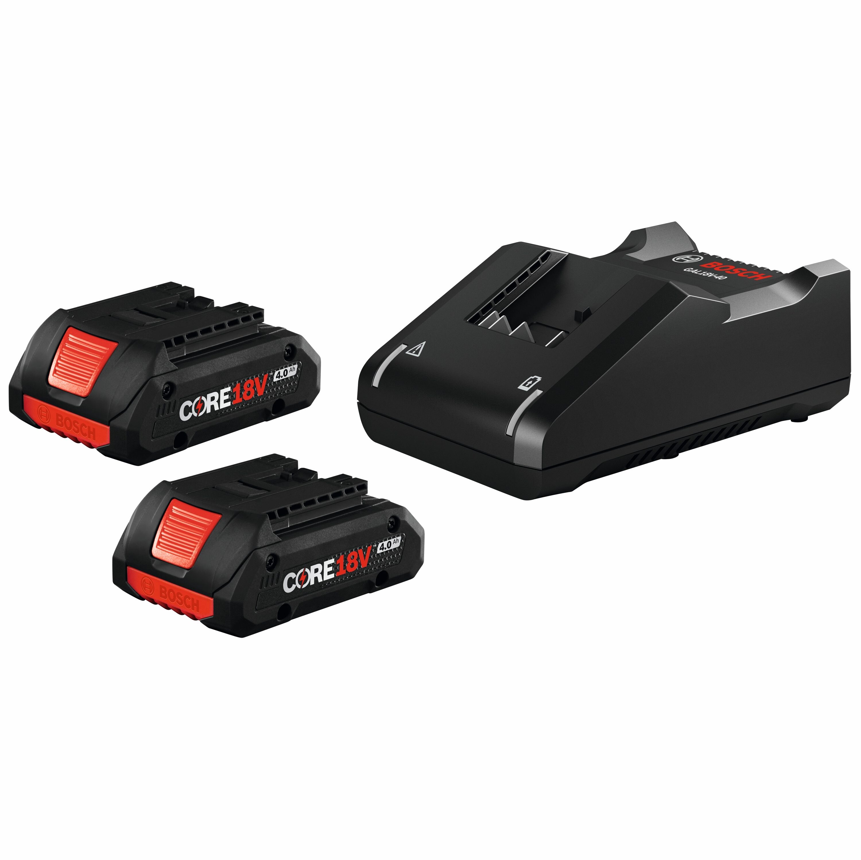 Geestig vaccinatie Jong Bosch 18-Volt 2-Pack 4 Amp-Hour; 4 Amp-Hour Lithium Power Tool Battery Kit  (Charger Included) in the Power Tool Batteries & Chargers department at  Lowes.com