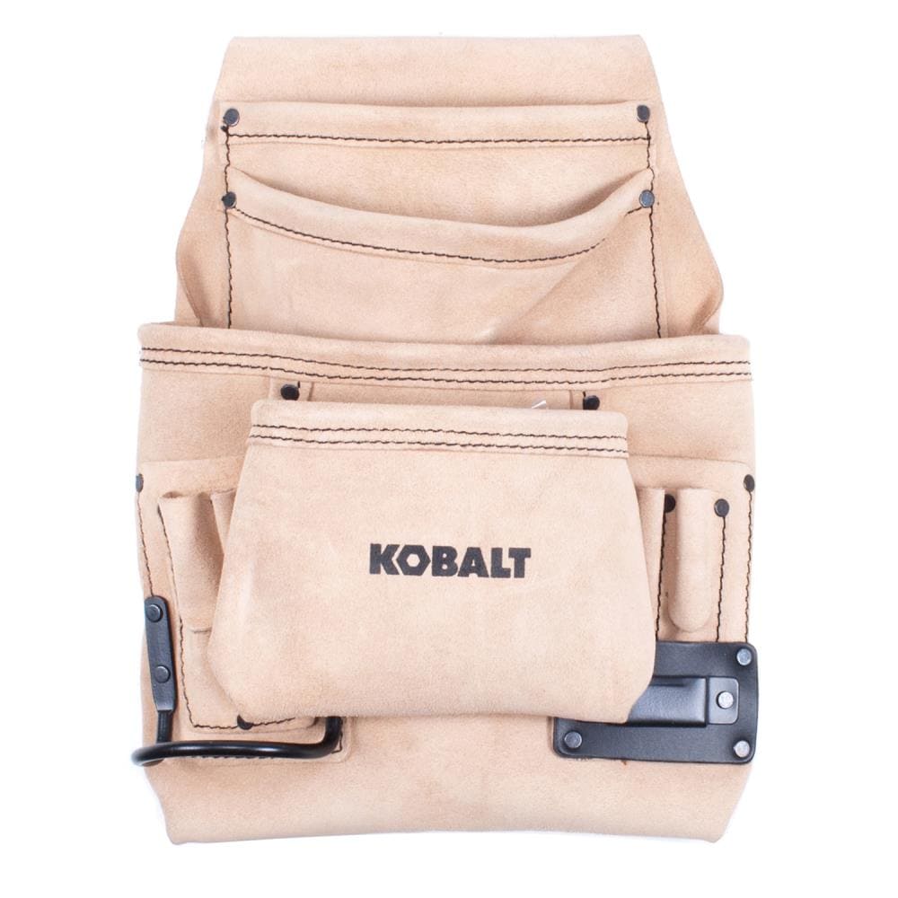 Leather General Construction Tool Pouch in Off-White | - Kobalt KB5923