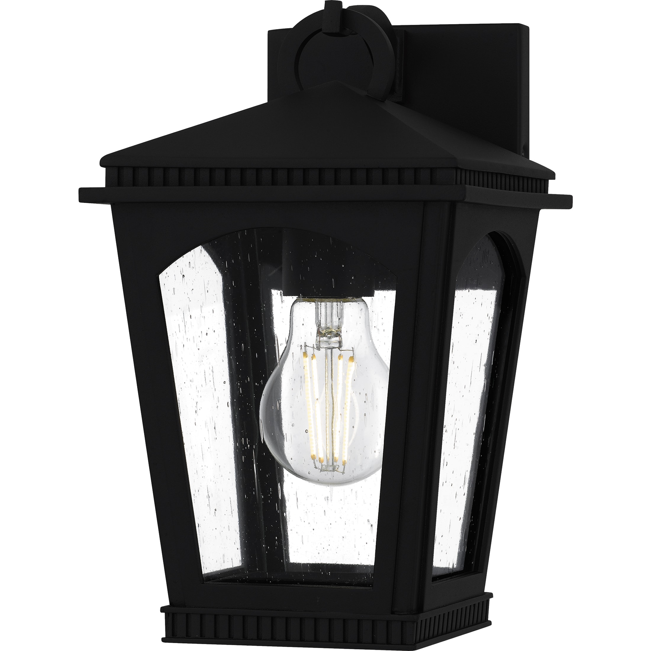 Quoizel Huck 1 -Light 10.5-in H Black Hardwired Outdoor Wall Light