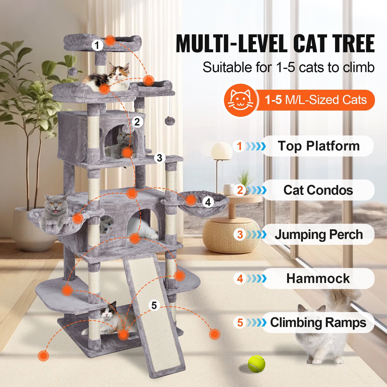 Mecale YAS-AZN7DS Cat-Trees - View #4