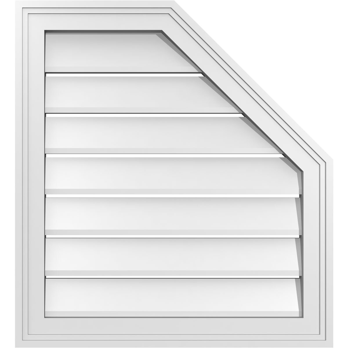 Ekena Millwork GVPOR22X2402SF 22-Inches x 24-Inches Off-white Octagon PVC Gable Louver Vent
