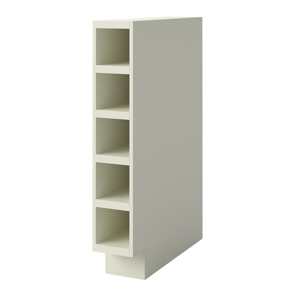 Pattingham 6-in W x 34.5-in H x 24-in D Harbor Painted Open Cube Organizer Base Fully Assembled Cabinet Raised Panel in Gray | - allen + roth 57747PH