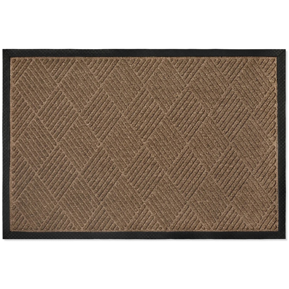 Envelor PP-71504-BR-L 3-ft x 5-ft Chevron - Brown Polypropylene Rectangular Indoor or outdoor Decorative Home Door mat