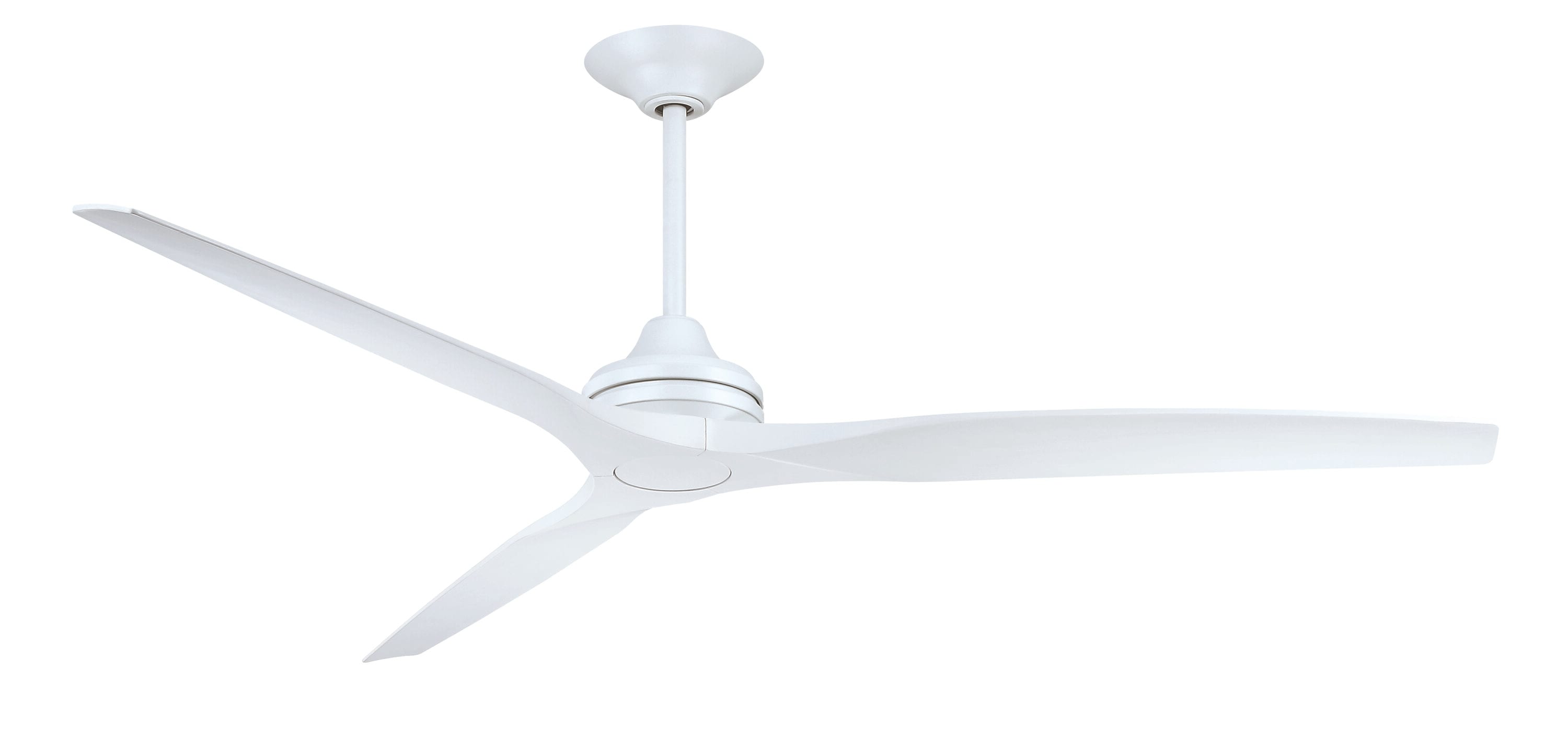 Fanimation FPD6721BMW-72MW Spitfire 72-in Outdoor Smart Matte White with Matte White Blades Propeller Ceiling Fan Light Kit Compatible - Remote Included ( 3 -Blade )
