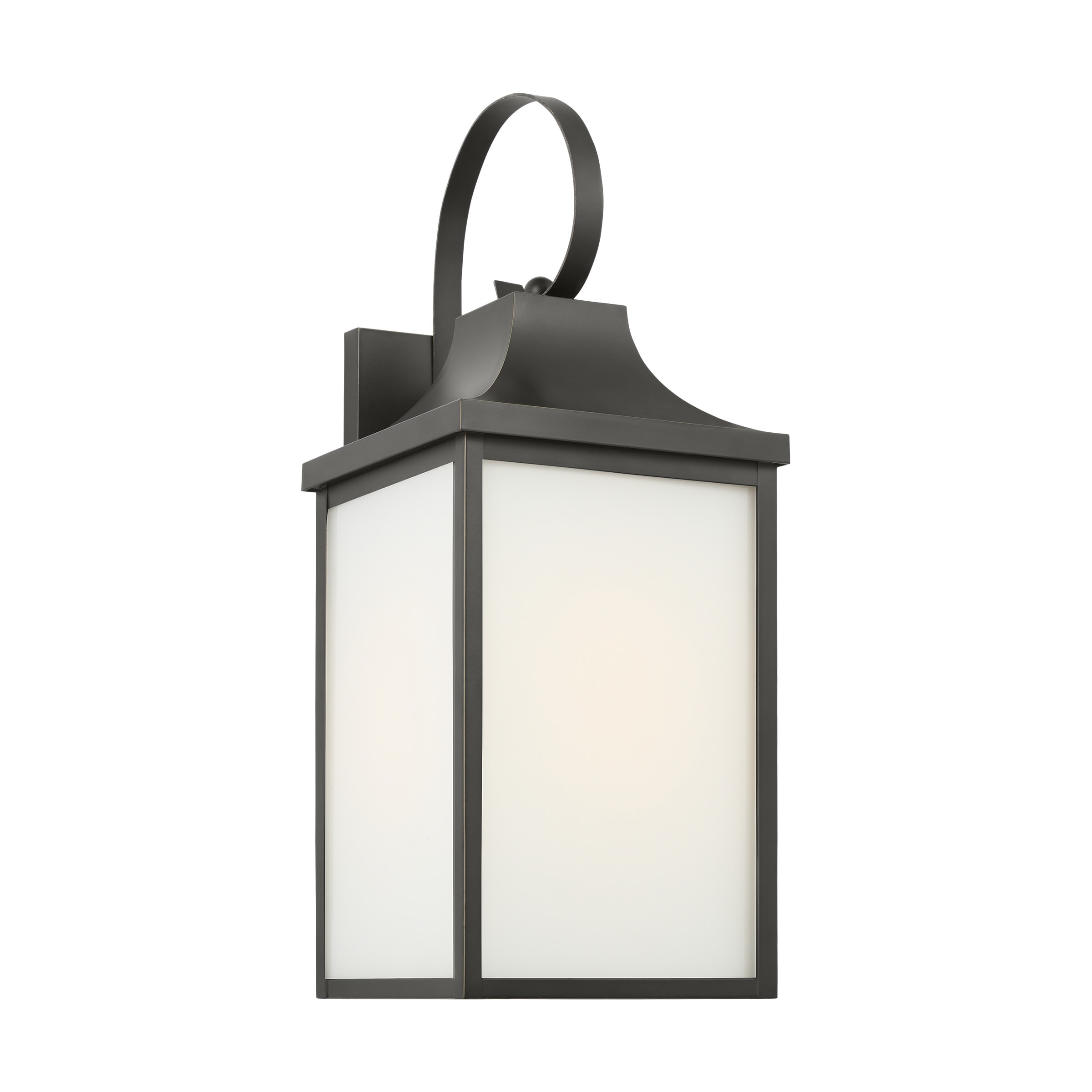 Generation Lighting GLO1021ANBZ Say brook 1 -Light 17.375-in H Antique Bronze Hardwired Outdoor Wall Light