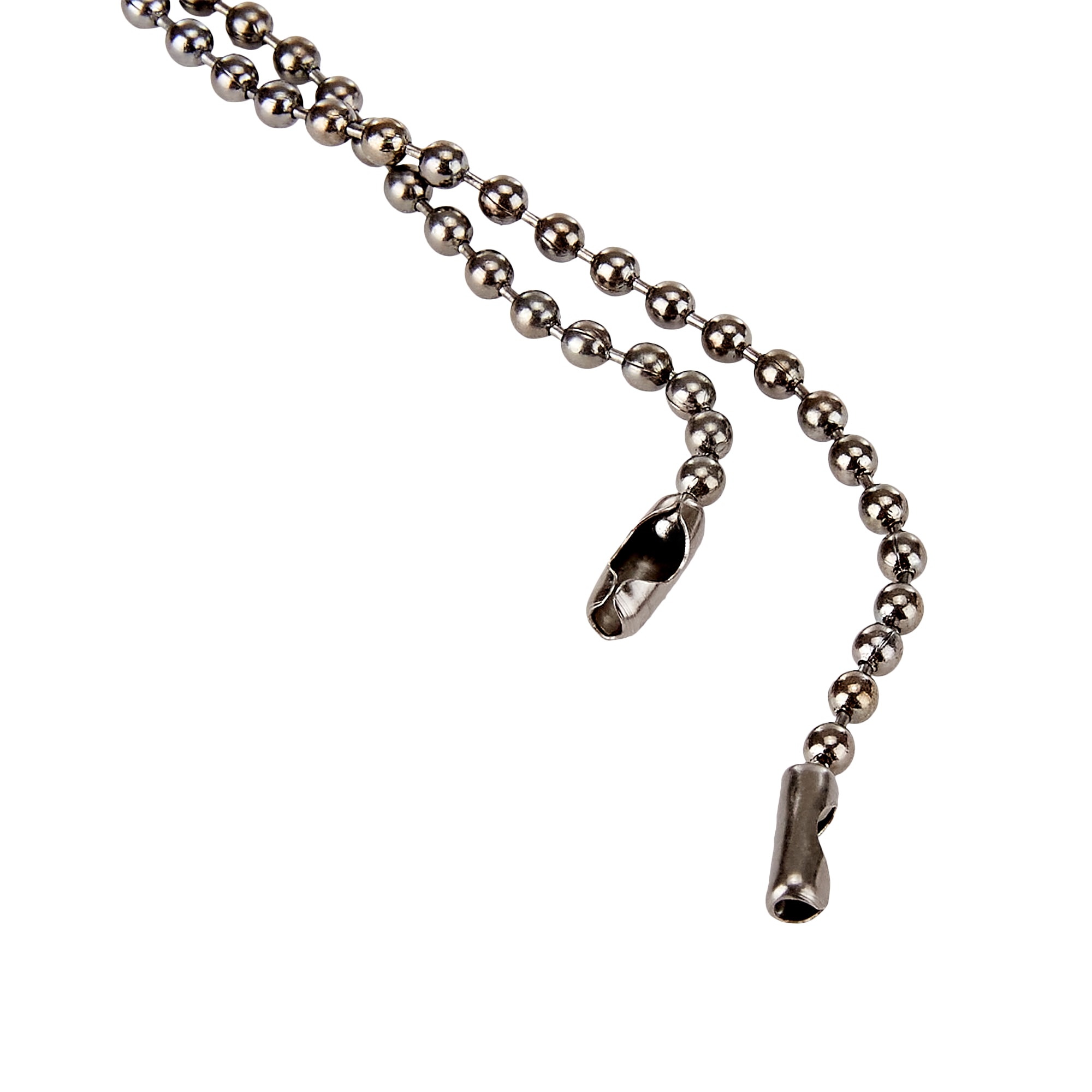 Military Dog Tag Nickel Plated Steel Ball Beaded Chain Replacement Ball  Chain - 30 Inch