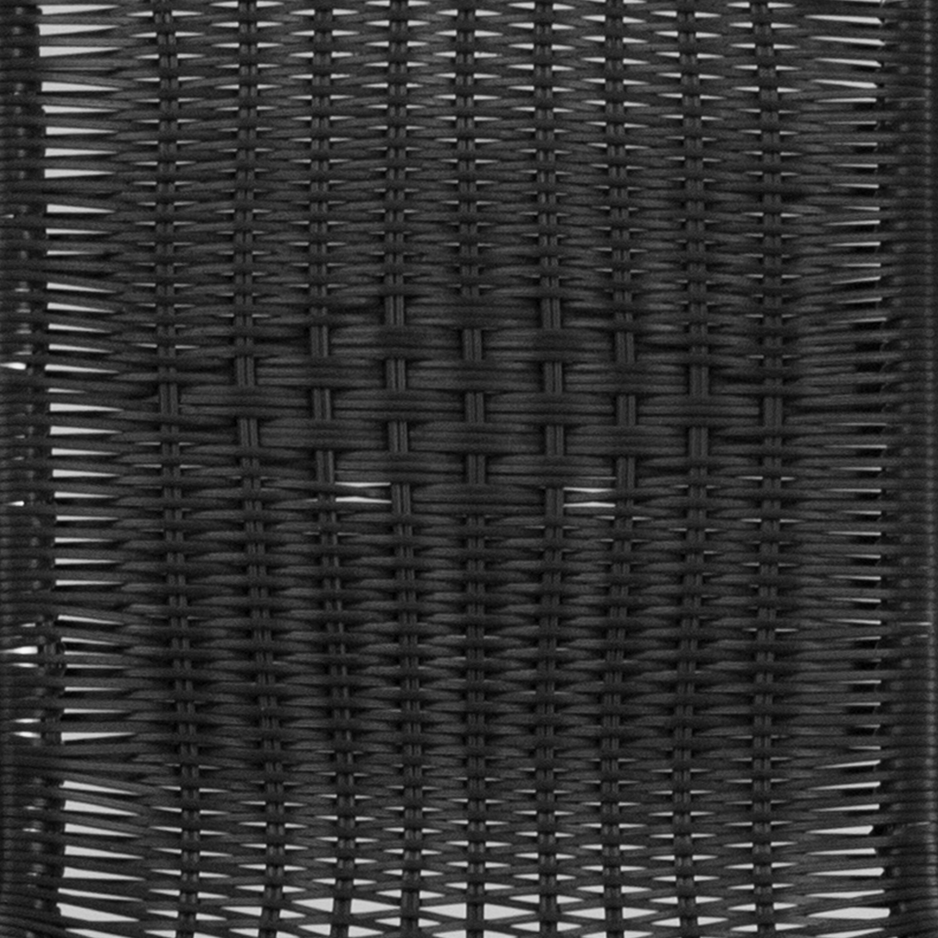 Clear Glass and Black Rattan 3-Piece Bistro Set