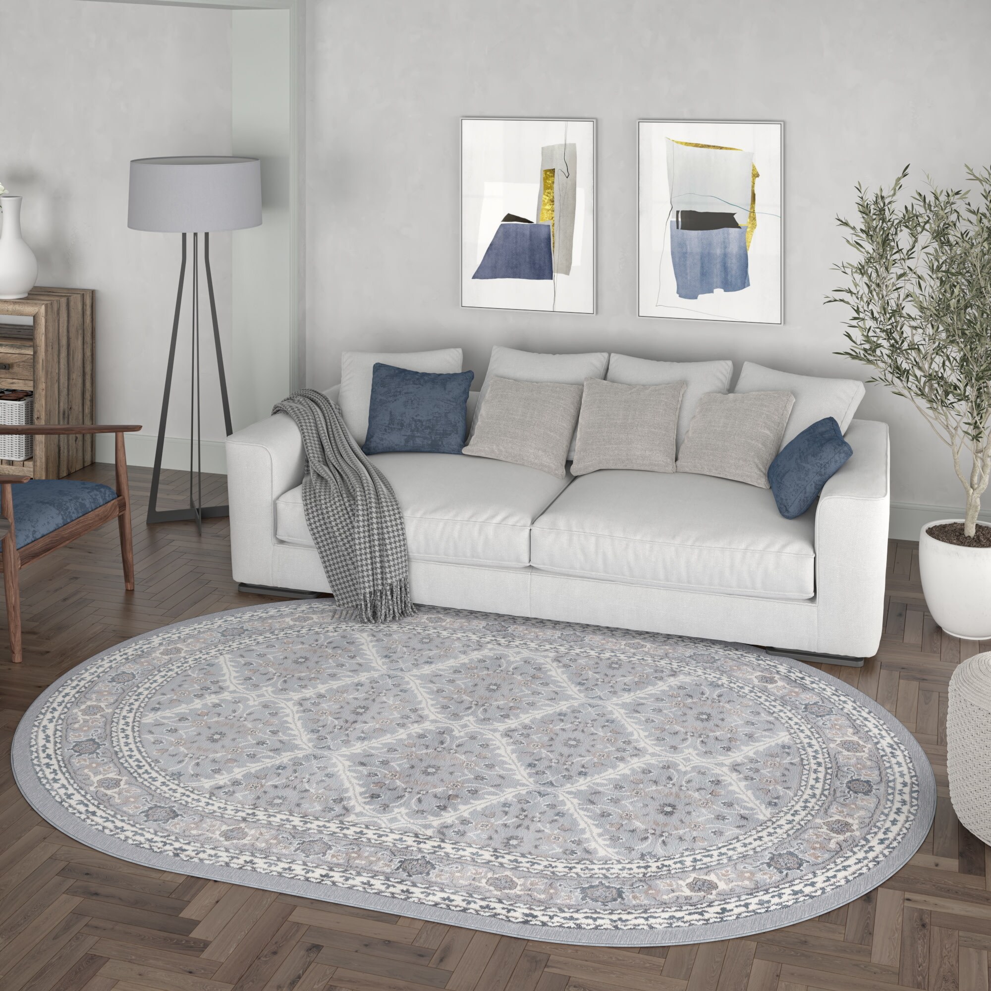 Tayse MDN3709 5X8OVL rugs - View #6