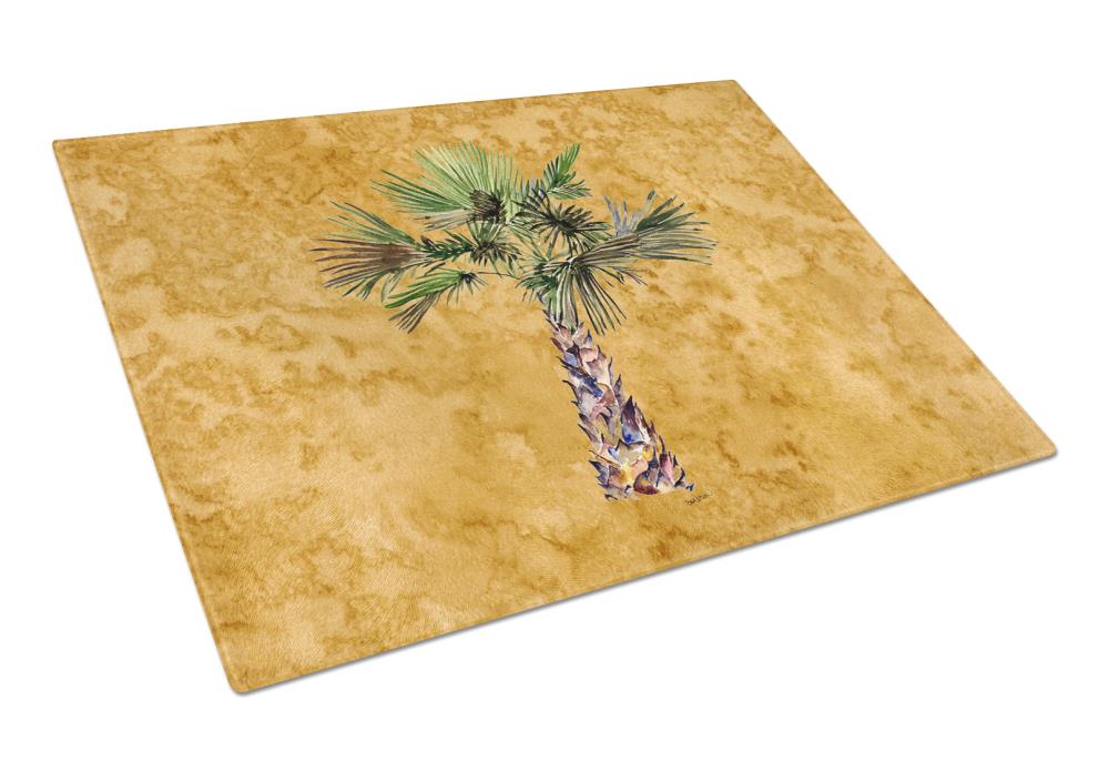 Caroline's Treasures 8706LCB Palm Tree 11.25-in L x 15.75-in W Glass Cutting Board