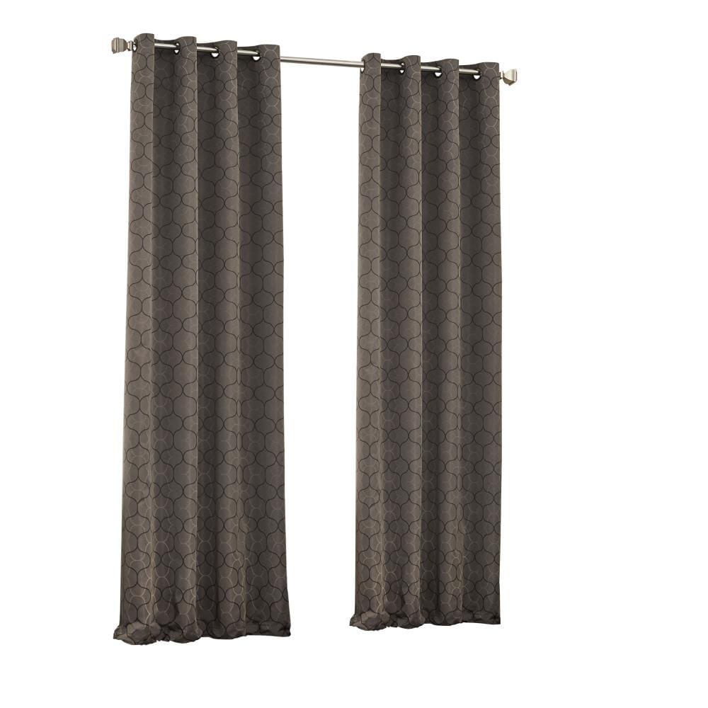Eclipse 15297052063MSH 63-in Mushroom Polyester Blackout Grommet Single Curtain Panel