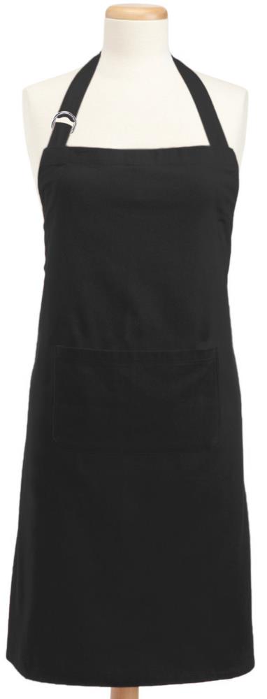 DII Black Cotton Chef Apron - Extra Long Straps - 28 x 32-in - Center ...