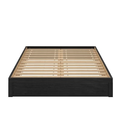 Ameriwood Home Platform Bed Midnight, How To Build A Wooden Bed Frame Home Depot
