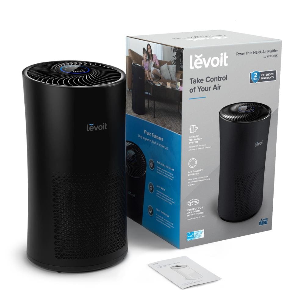 Levoit Tower True HEPA Air Purifier - Black