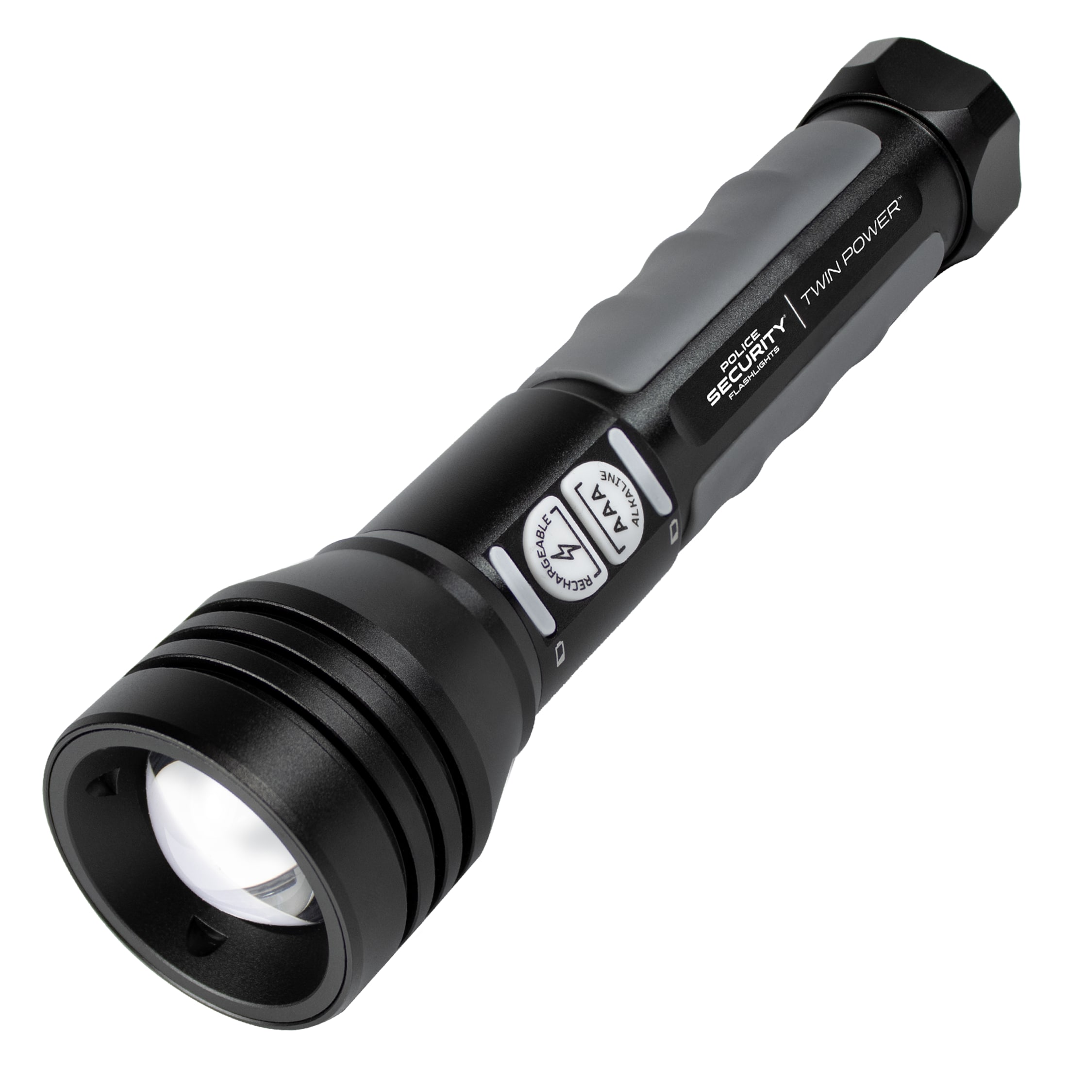 Police Security Twin Power 600-Lumen 4 Modes LED Flashlight with ...