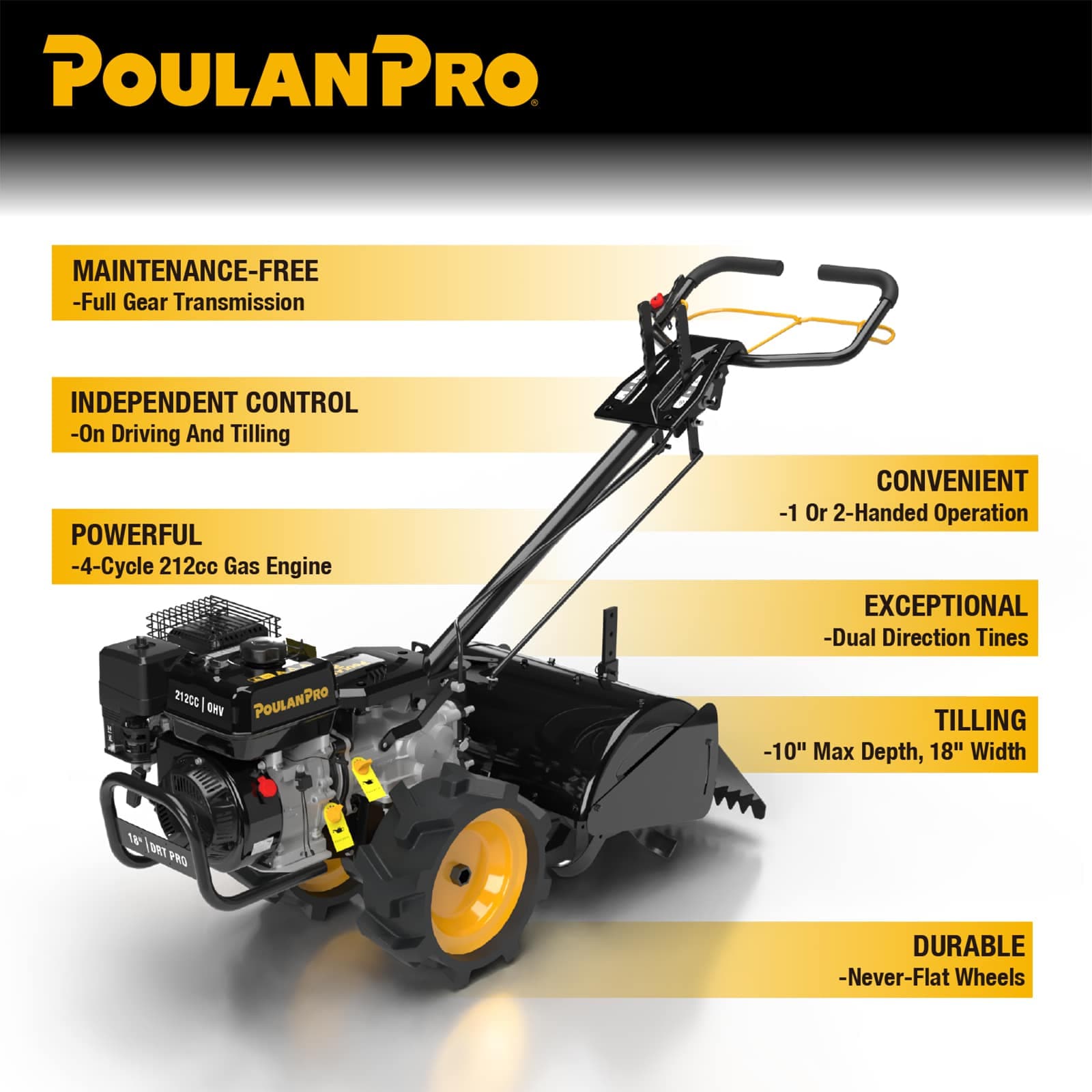 Poulan Pro PPDRT18 PRO tillers - View #3