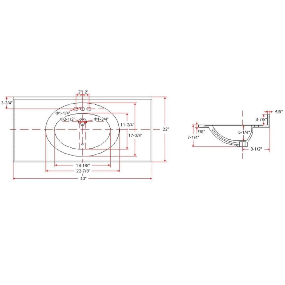 Design House 586164 Vanity-Tops - View #3