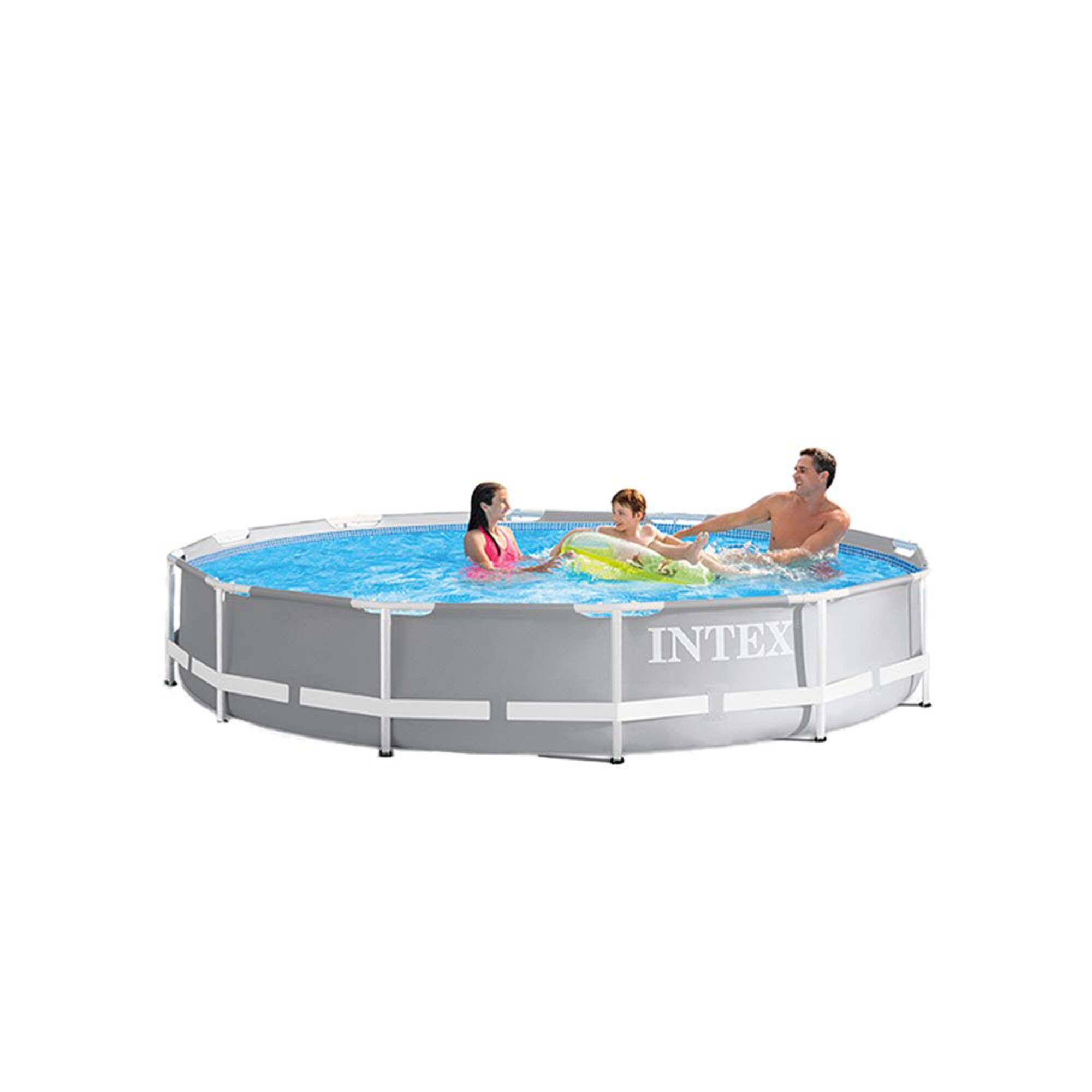 Intex 12 Ft X 12 Ft X 30 In Metal Frame Round Above Ground Pool With Filter Pump In The Above