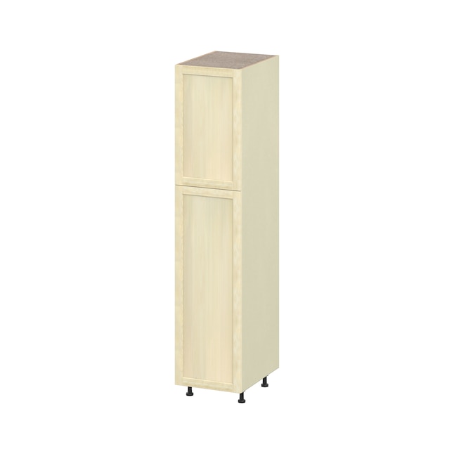 Project Source Omaha Unfinished 18 In W X 84 5 H 24 D Poplar Door Pantry Ready To Assemble Cabinet Recessed Panel Shaker