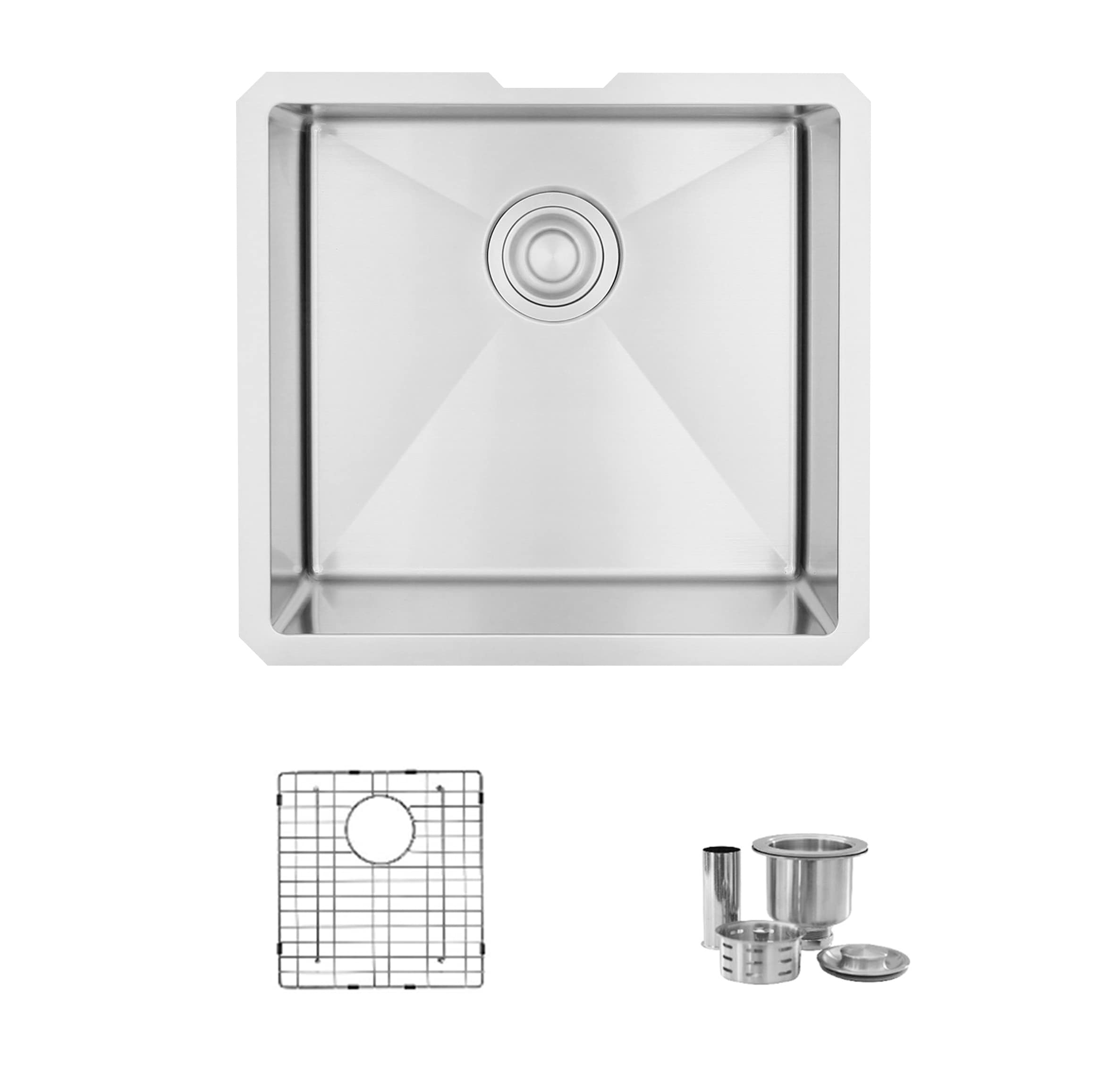 Stylish S-308XG1 Undermount 19 x 18-in Stainless steel Single bowl 16 -Gauge Kitchen Sink