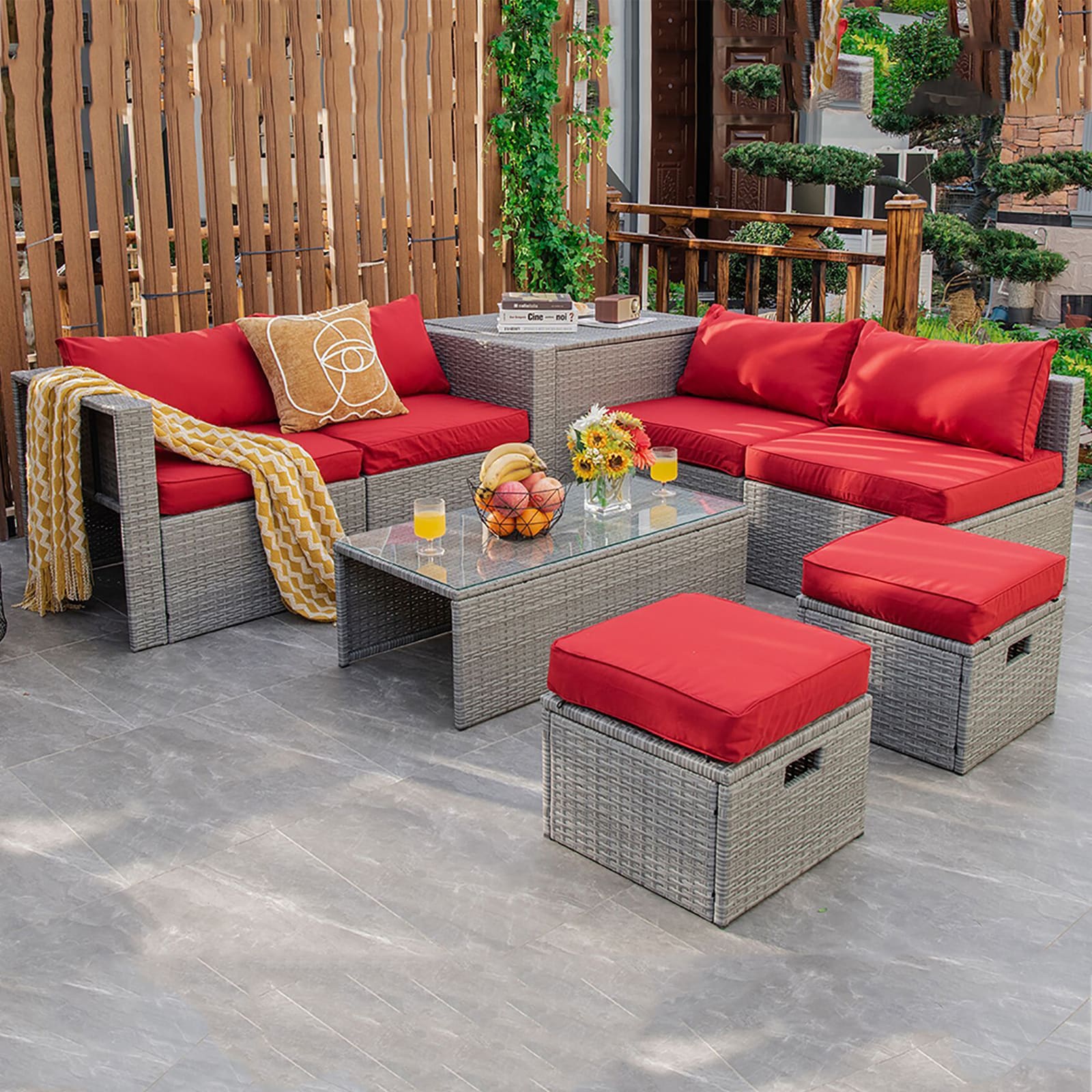 Costway HW68604RE+ Patio-Conversation-Sets - View #7
