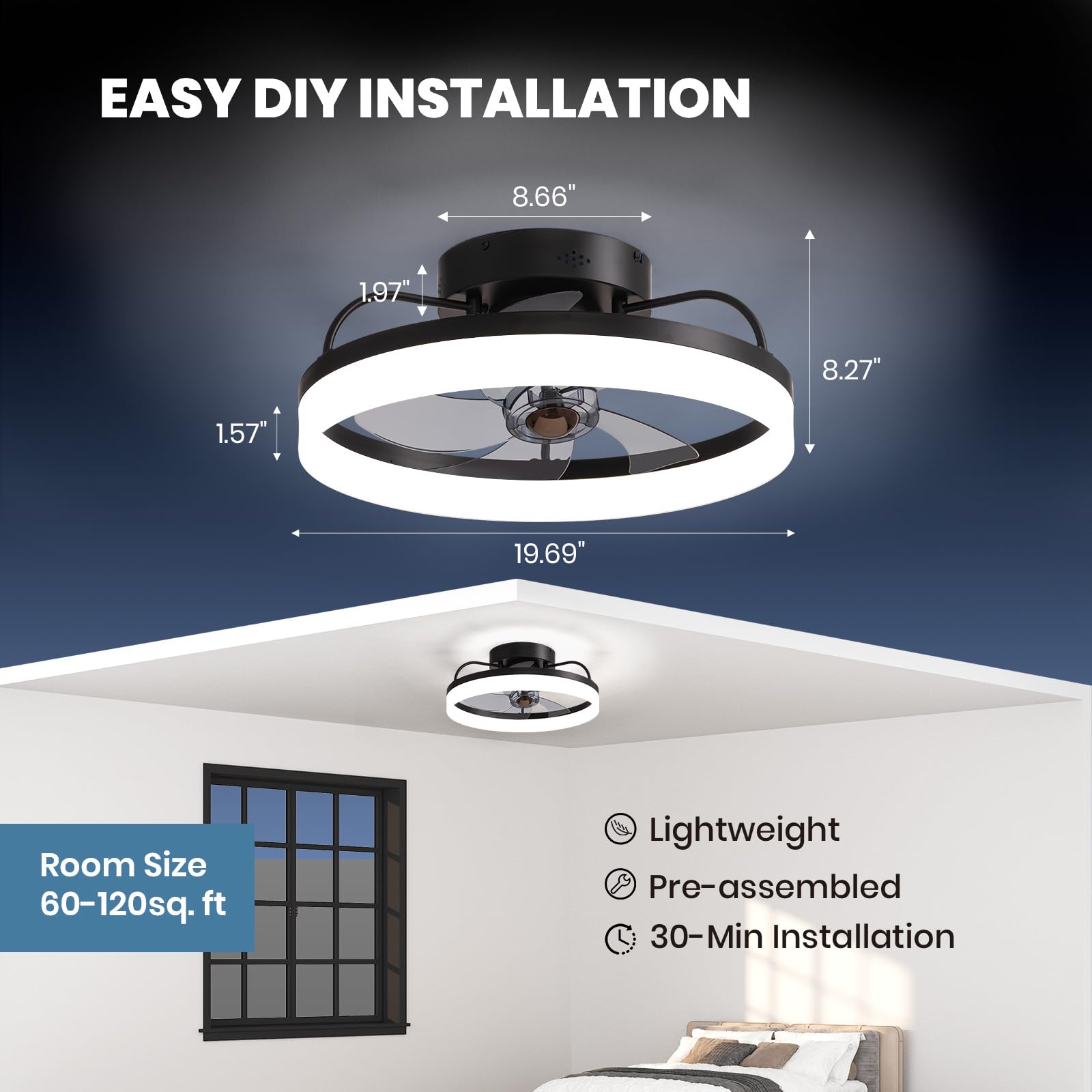 SILJOY LL-6001BL-03 Ceiling-Fans - View #3