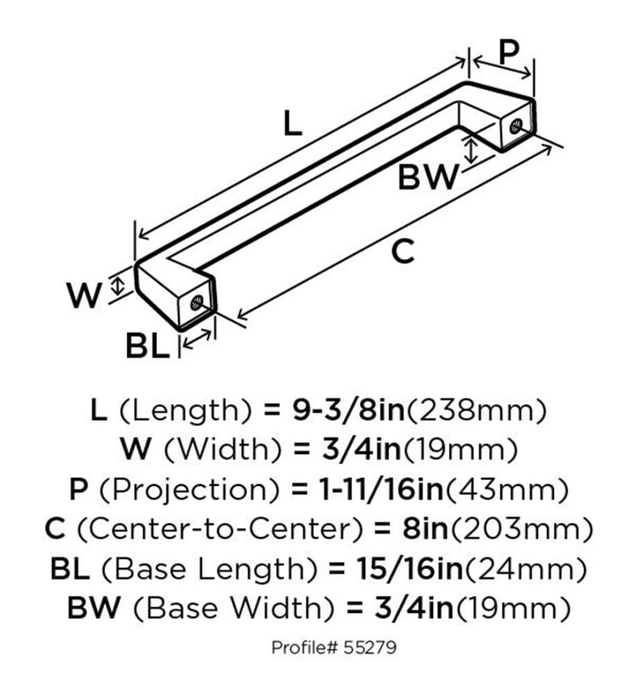 Amerock BP55279BBZ Cabinet-Pulls - View #7