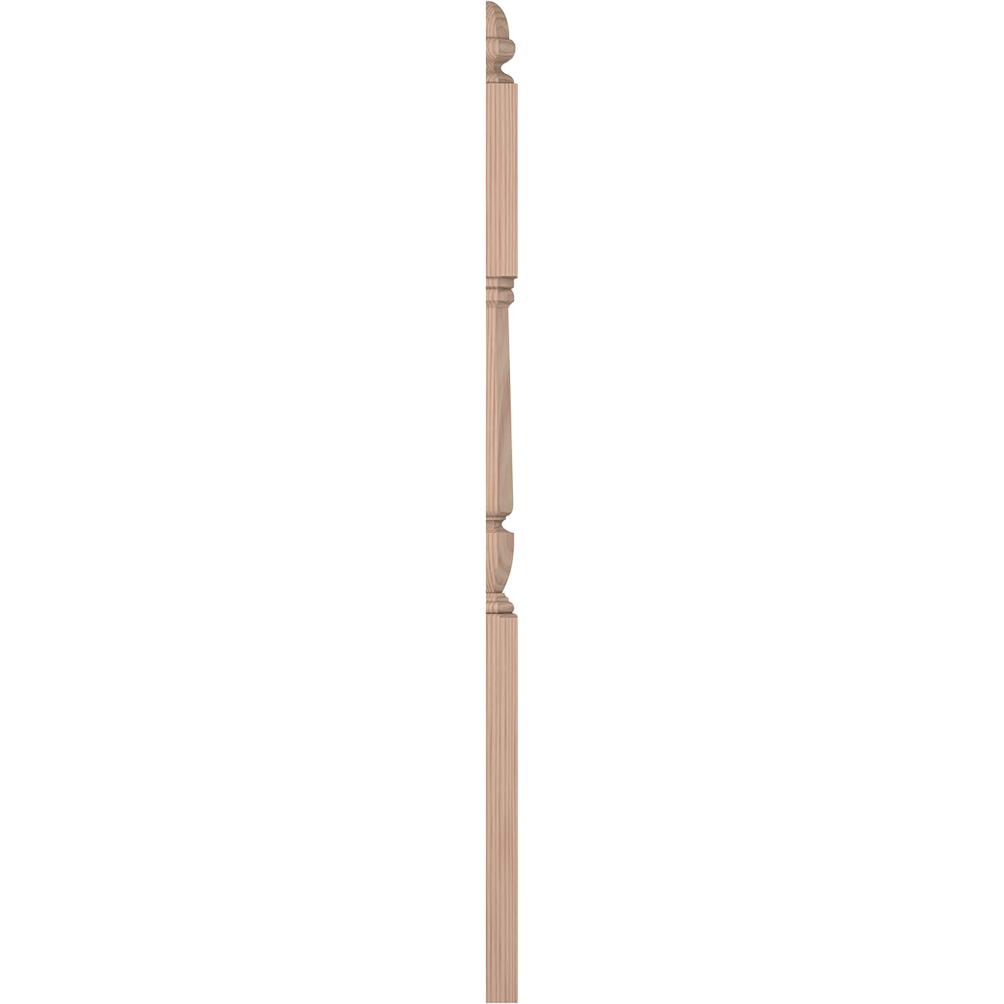 L.J. Smith Stair Systems LJP-30458 1-2-B 3.5-in x 57.75-in Unfinished Beechwood Stair Newel Post