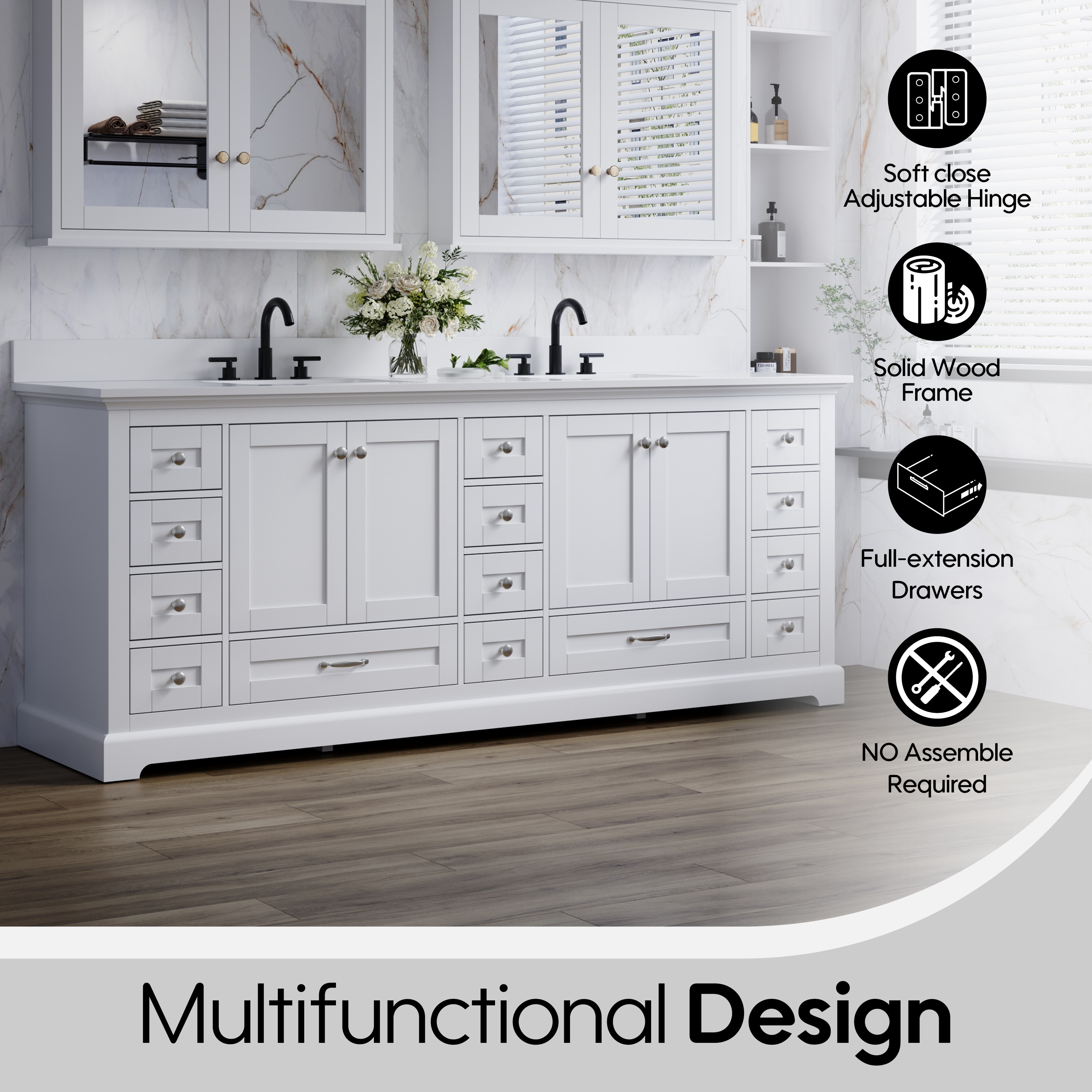WELLFOR EX-BV60BR Bath-Vanity-Combo - View #4
