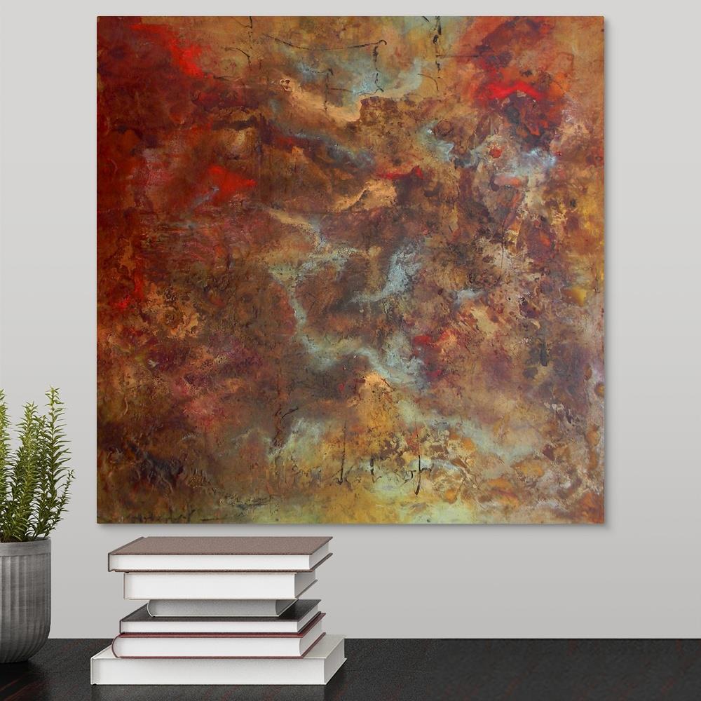 Greatbigcanvas Molten By May Art Canvas Wall 16-in H X 16-in W Abstract 