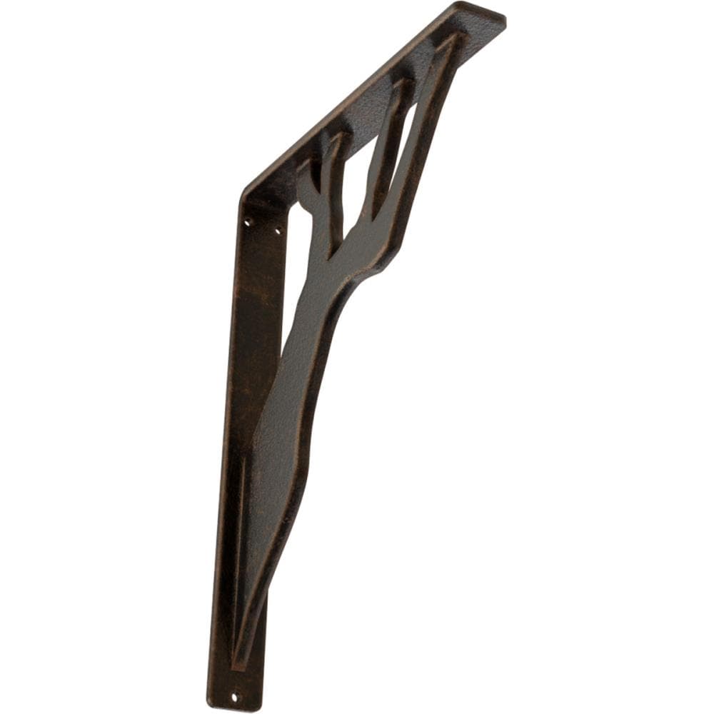 Ekena Millwork BKTM01X10X12SDAABZ Damon 10-in x 1.5-in x 12-in Antique bronze Wrought iron Mounting bracket