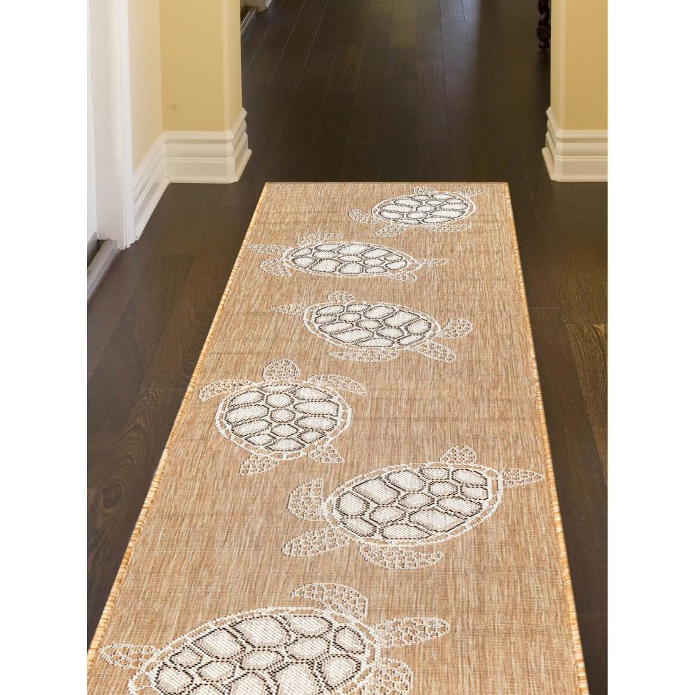 Watercolor Sea Turtles Door Mat, Indoor Outdoor Non-slip Rubber