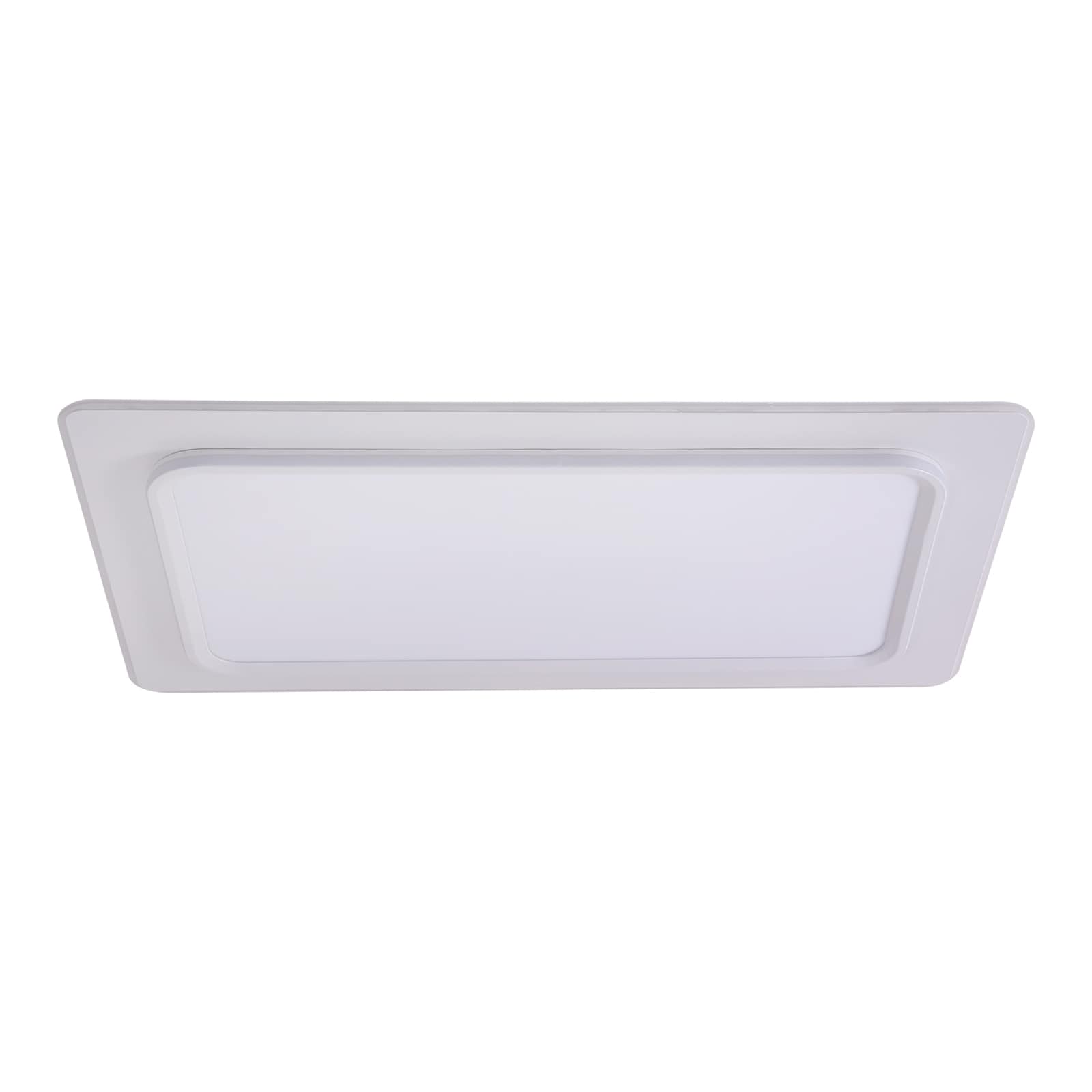 Oukaning JZUCK54BNSHCX 3-Color Change 1 -Light 36.22-in Brushed White Integrated LED Flush Mount Light