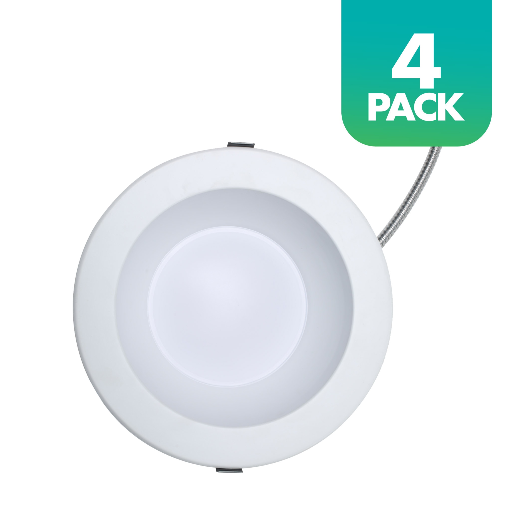 HALO Matte White 8-in 1761-Lumen Switchable Round Dimmable LED