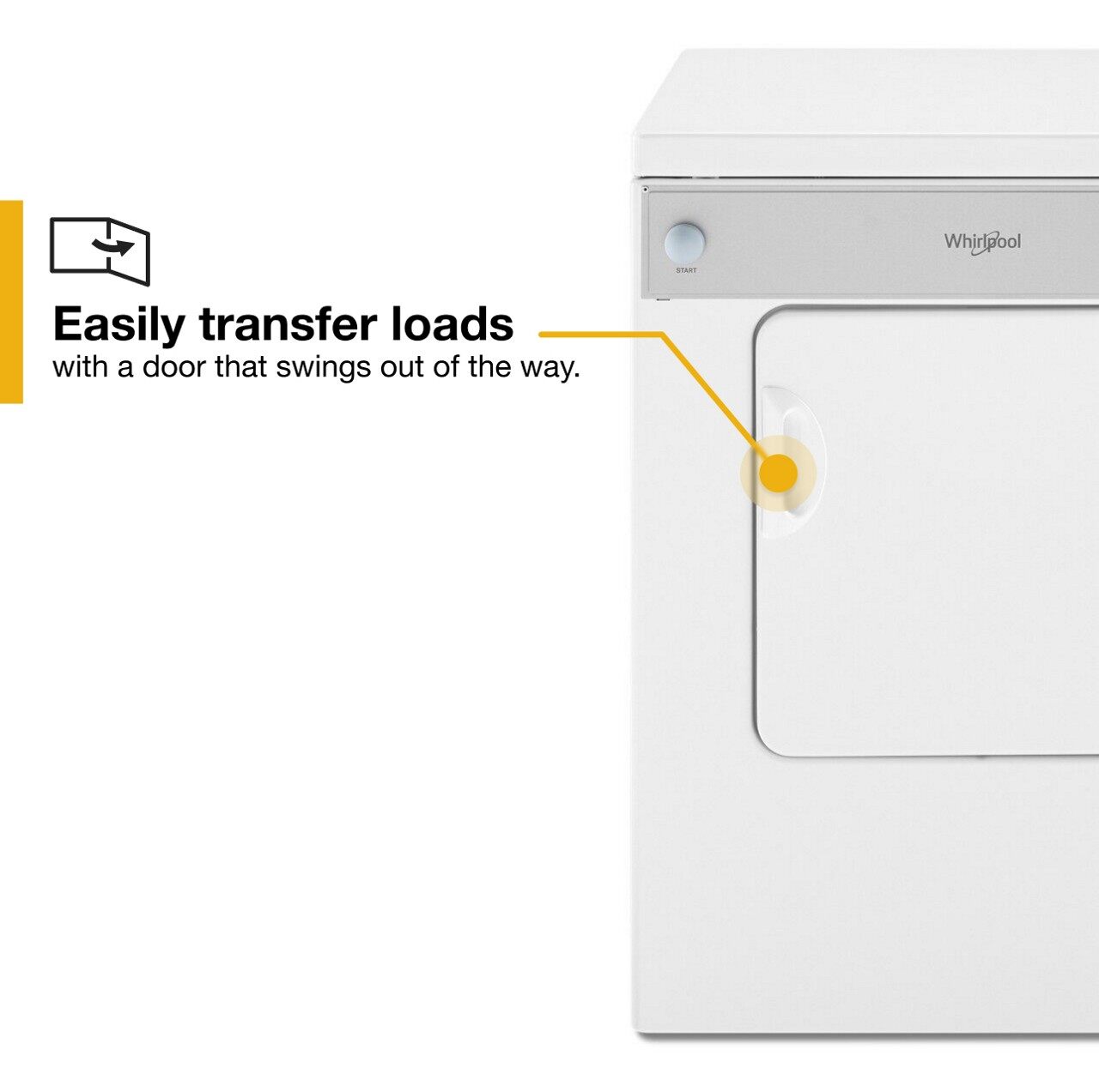 Whirlpool 3.4-cu ft Stackable Portable Electric Dryer (White) in the  Electric Dryers department at