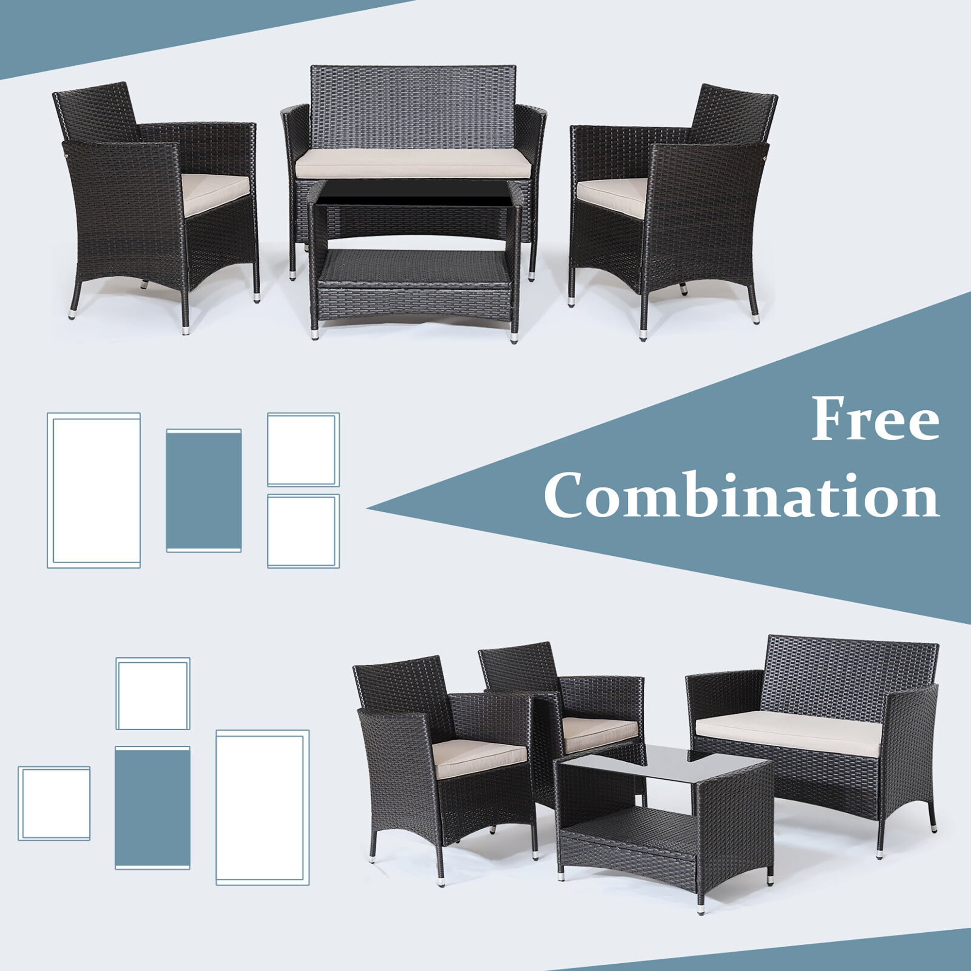 Forclover HYFL-627HW Patio-Conversation-Sets - View #7