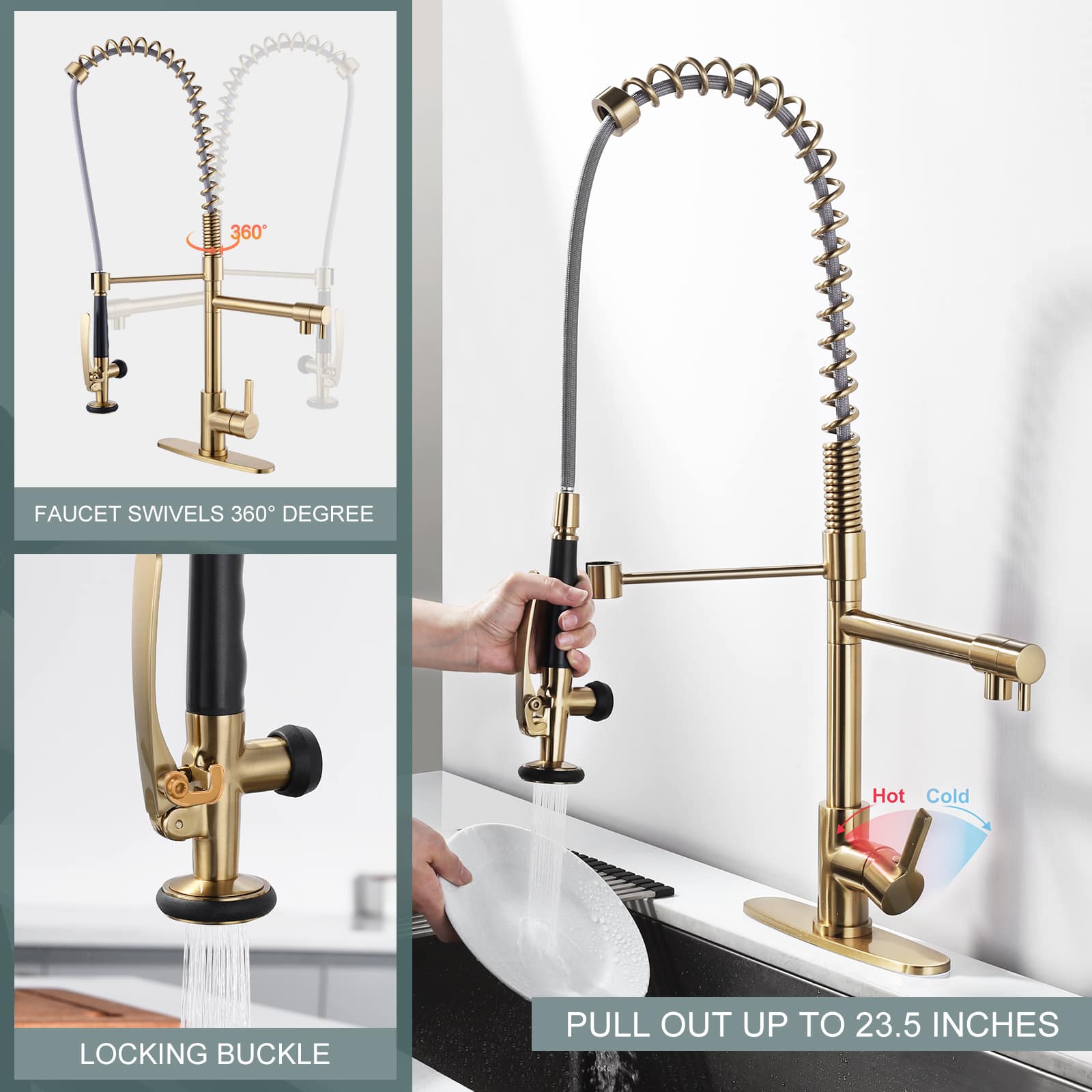 ALEASHA AL-1A20G Kitchen-Faucets - View #2